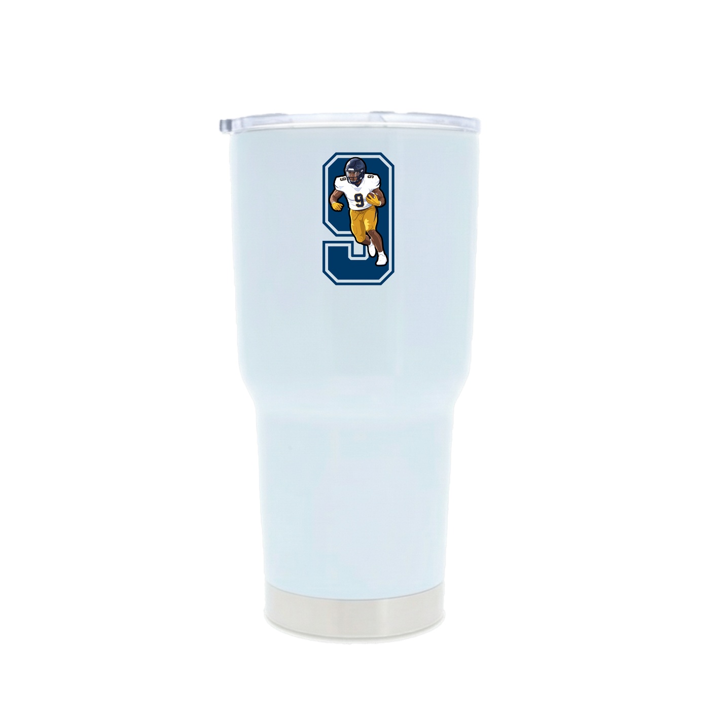 30oz Stainless Steel Tumbler — Number in White
