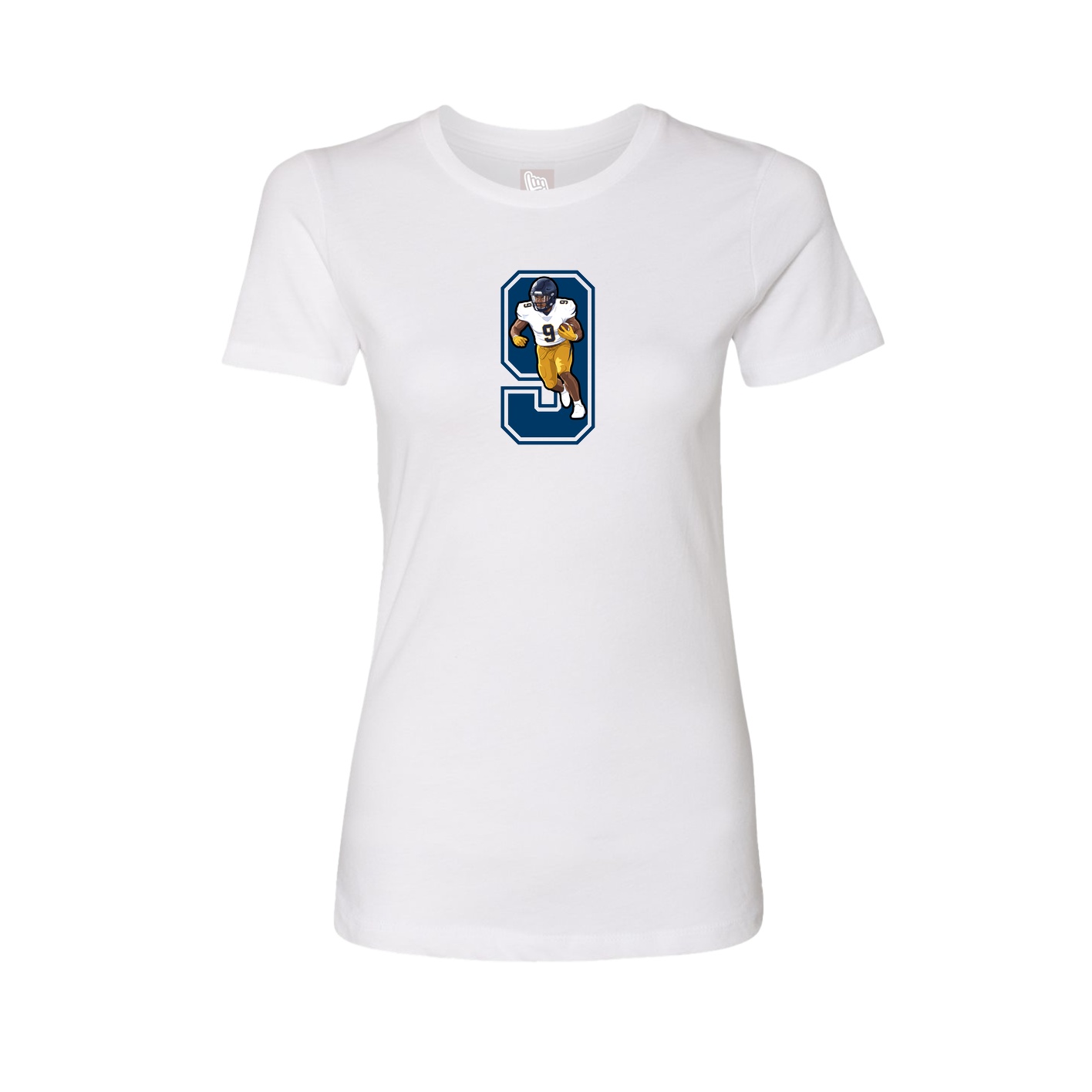 Womens Tee — Number in White