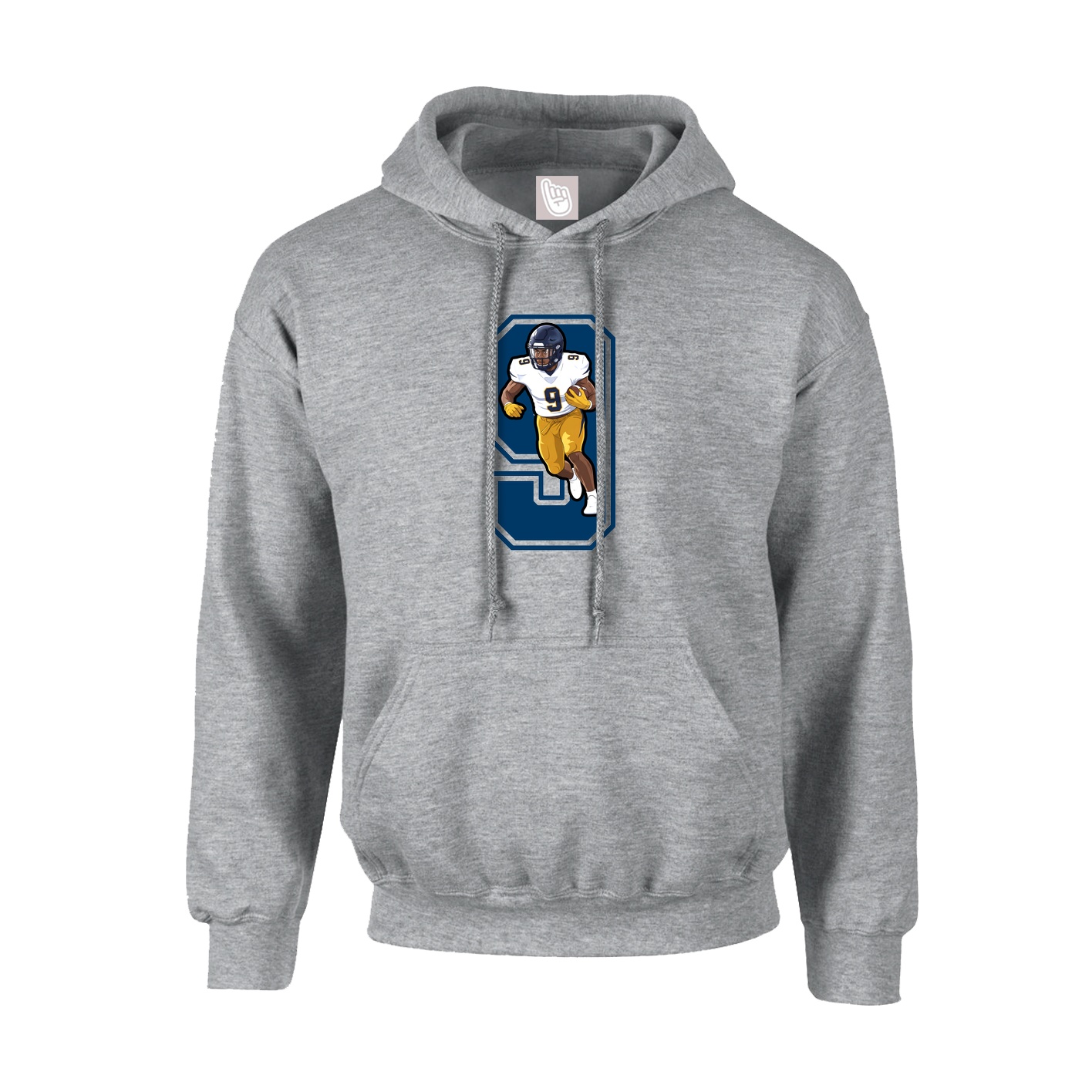 Hoodie — Number in Grey