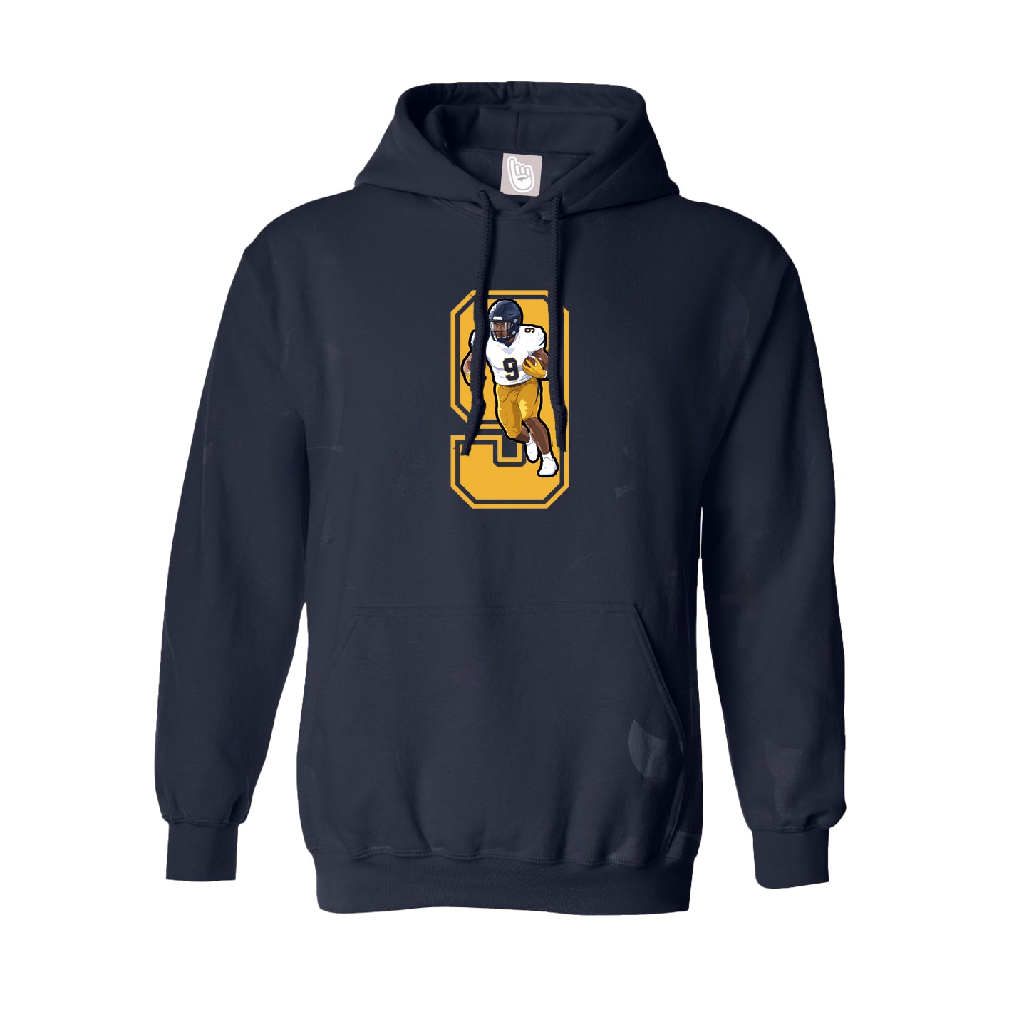 Youth Hoodie — Number in Navy