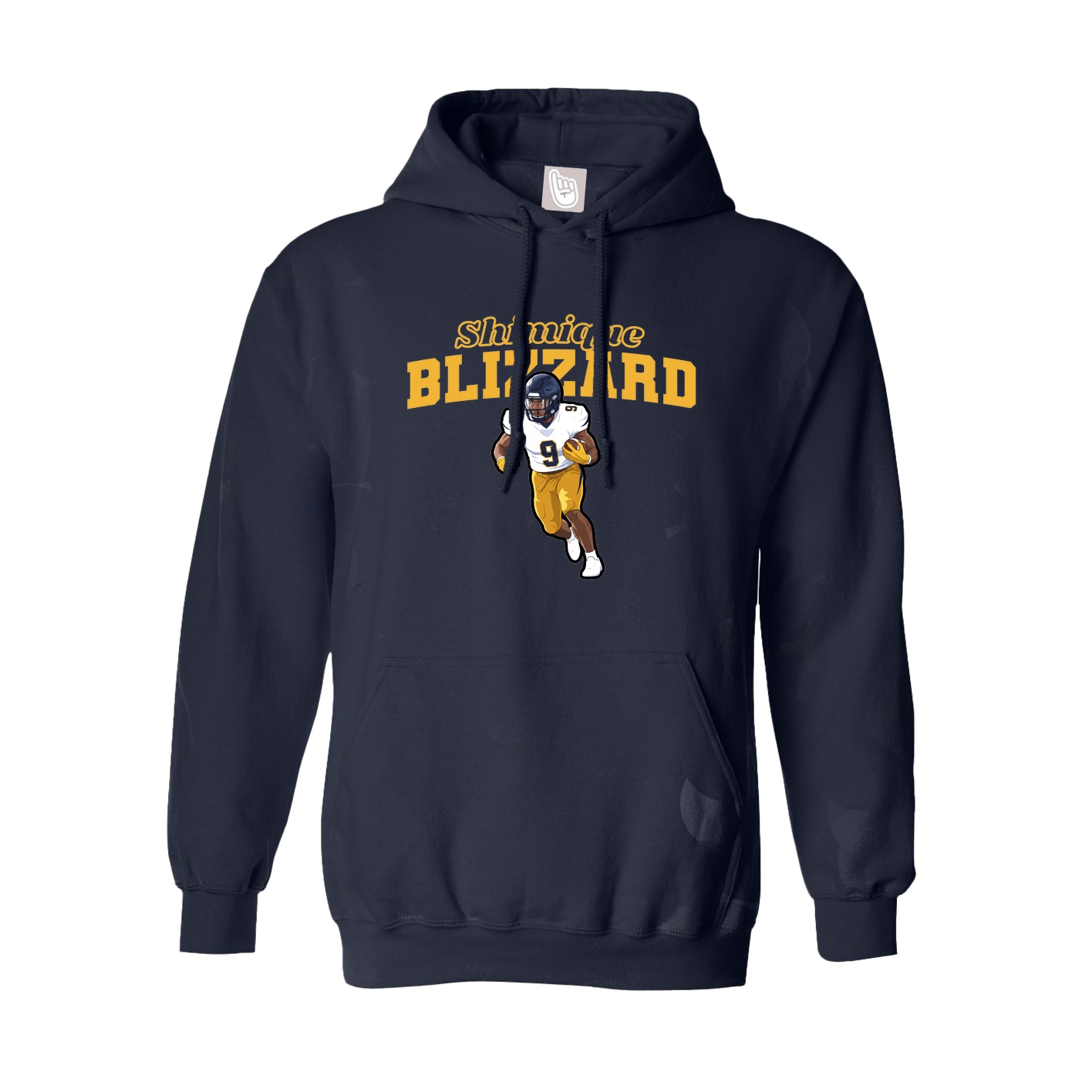 Youth Hoodie — Name Arch in Navy