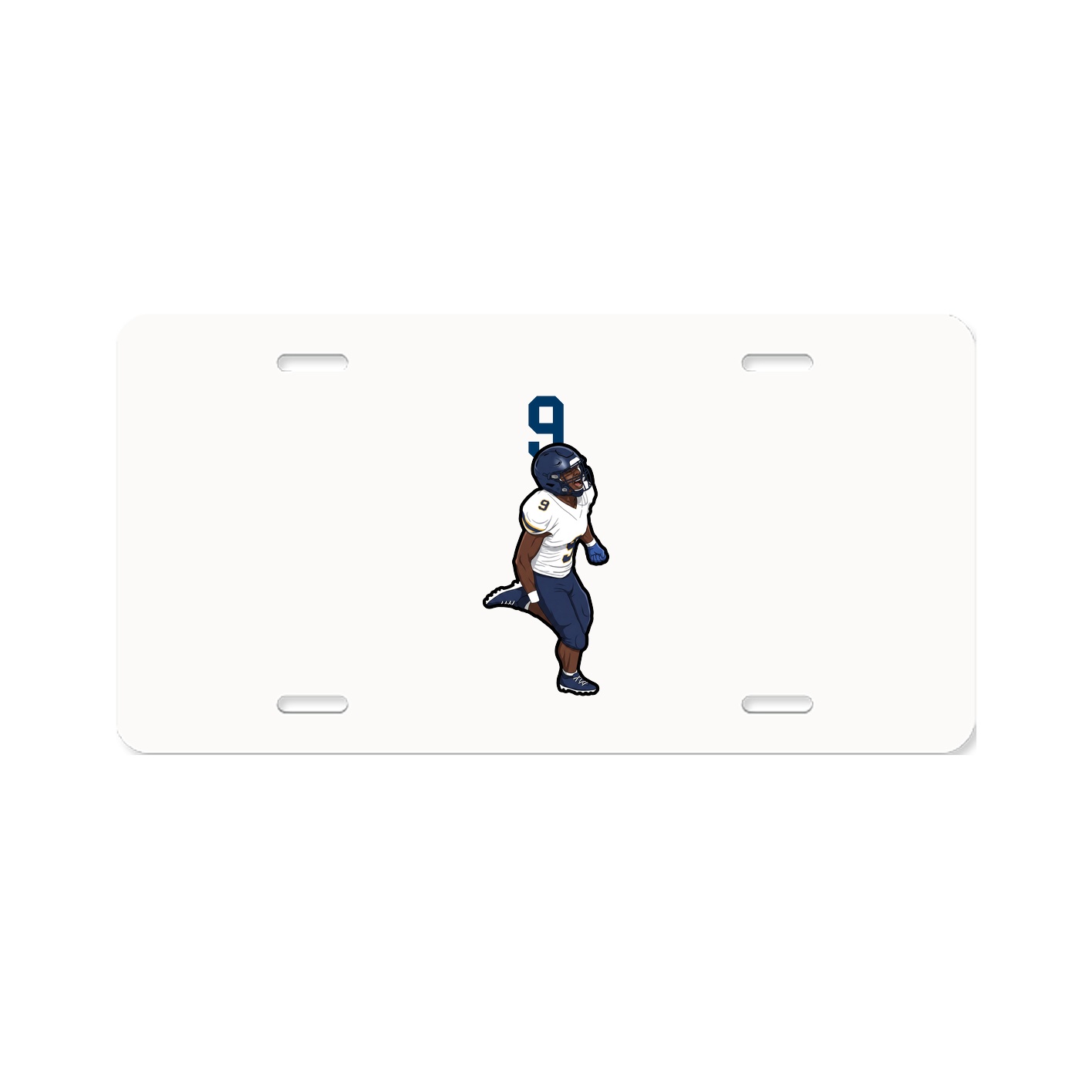 License Plate — Number Top in Classic