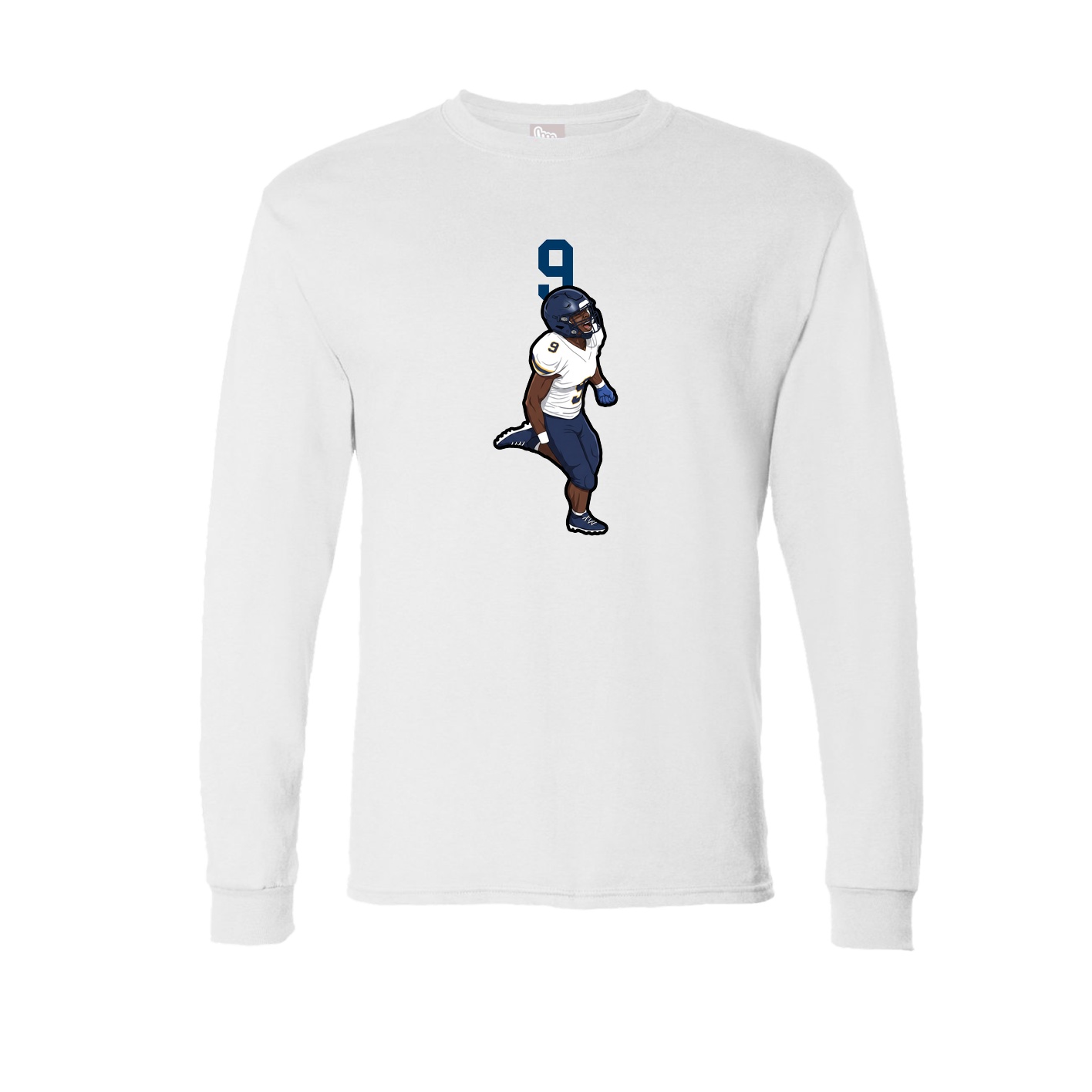 Long Sleeve Tee — Number Top in White