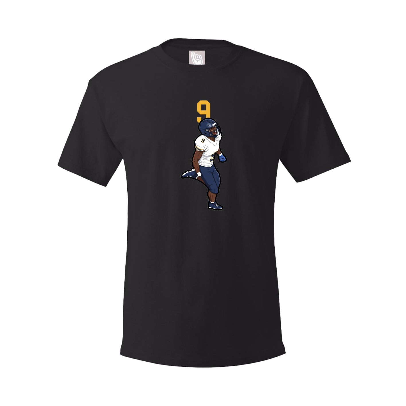 Youth Tee — Number Top in Black