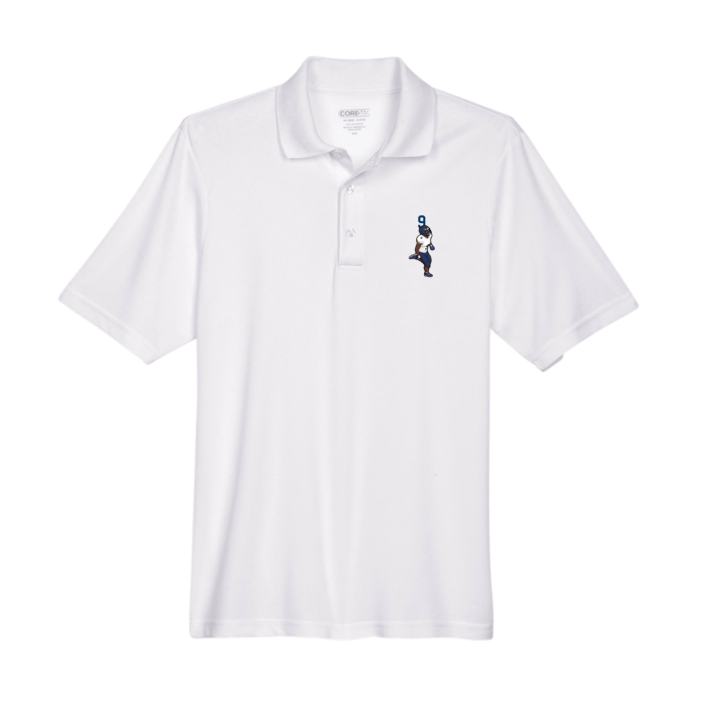 Performance Polo — Number Top in White