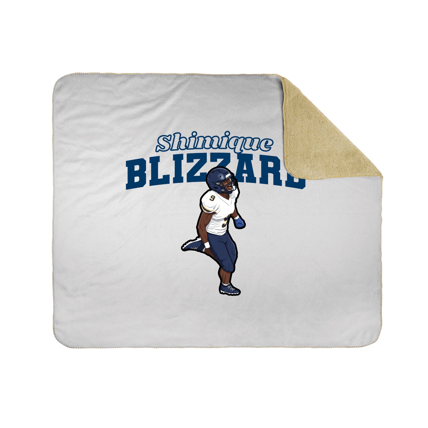 Throw Blanket — Name Arch in White
