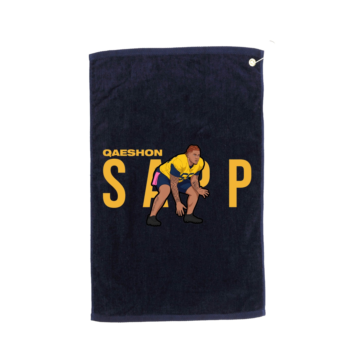 Golf Towel — Player Name in Navy