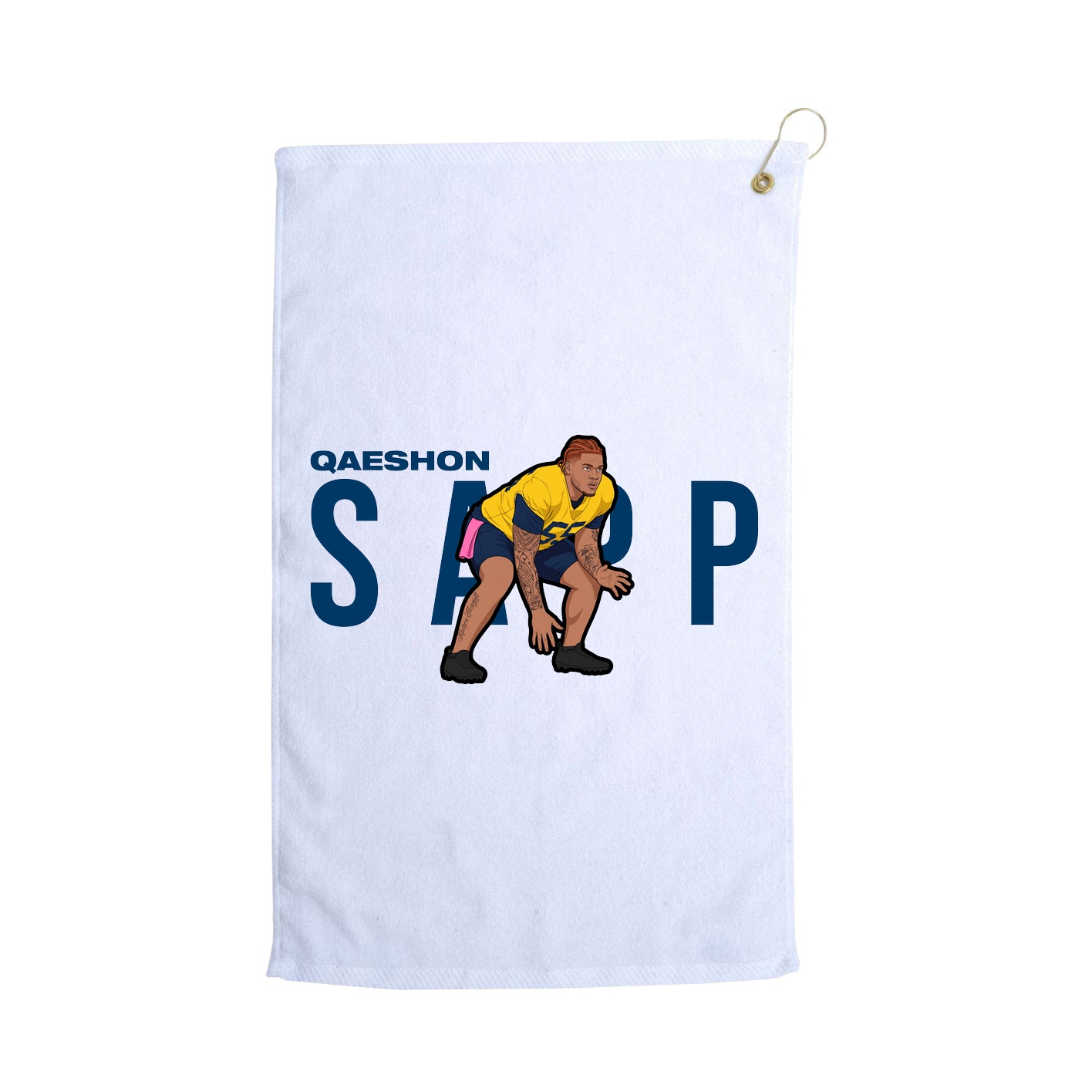 Golf Towel — Player Name in White