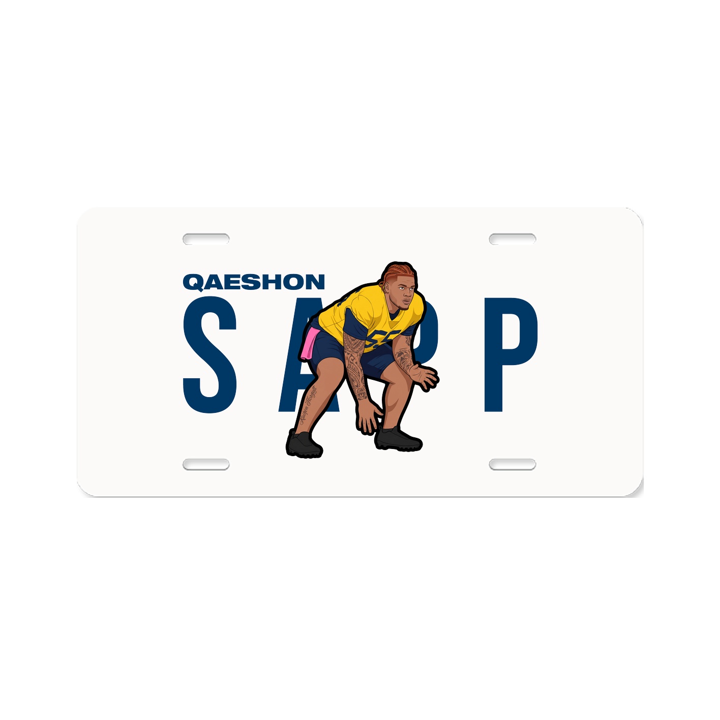 License Plate — Player Name in Classic