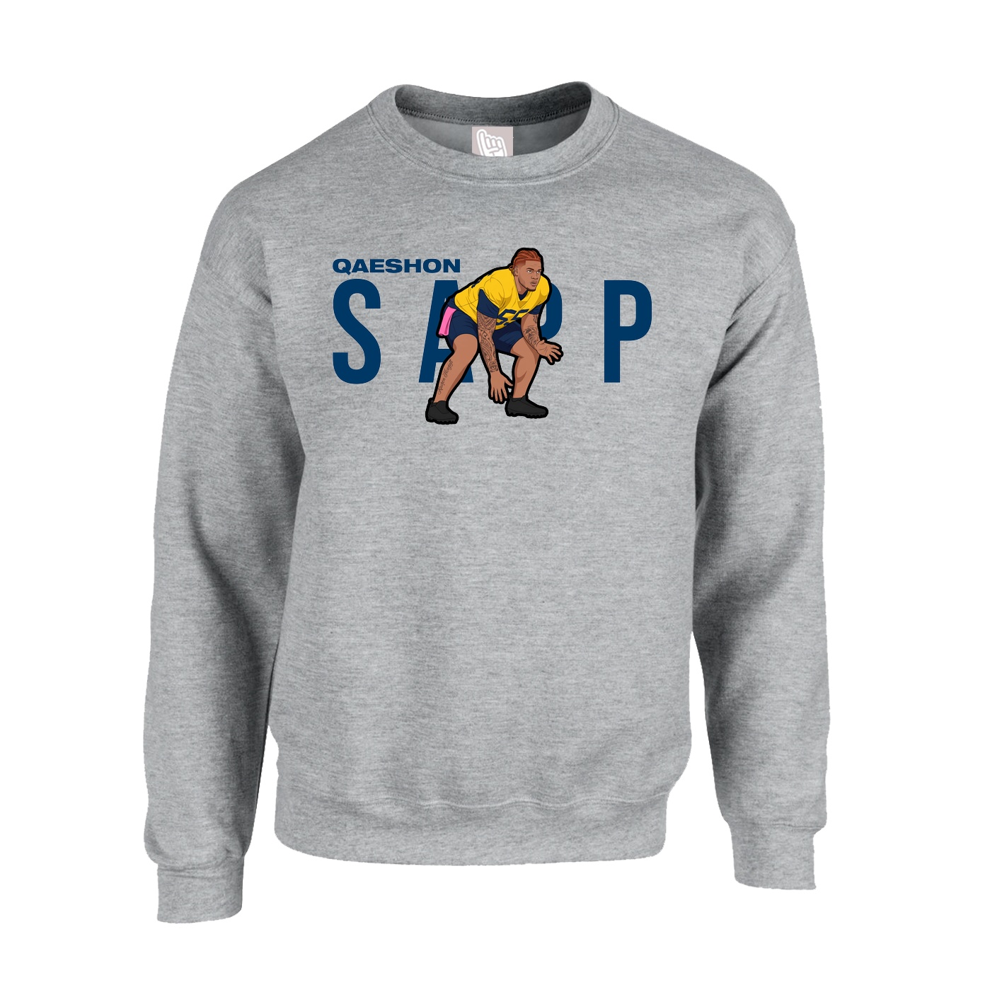 Fleece Crew — Player Name in Grey