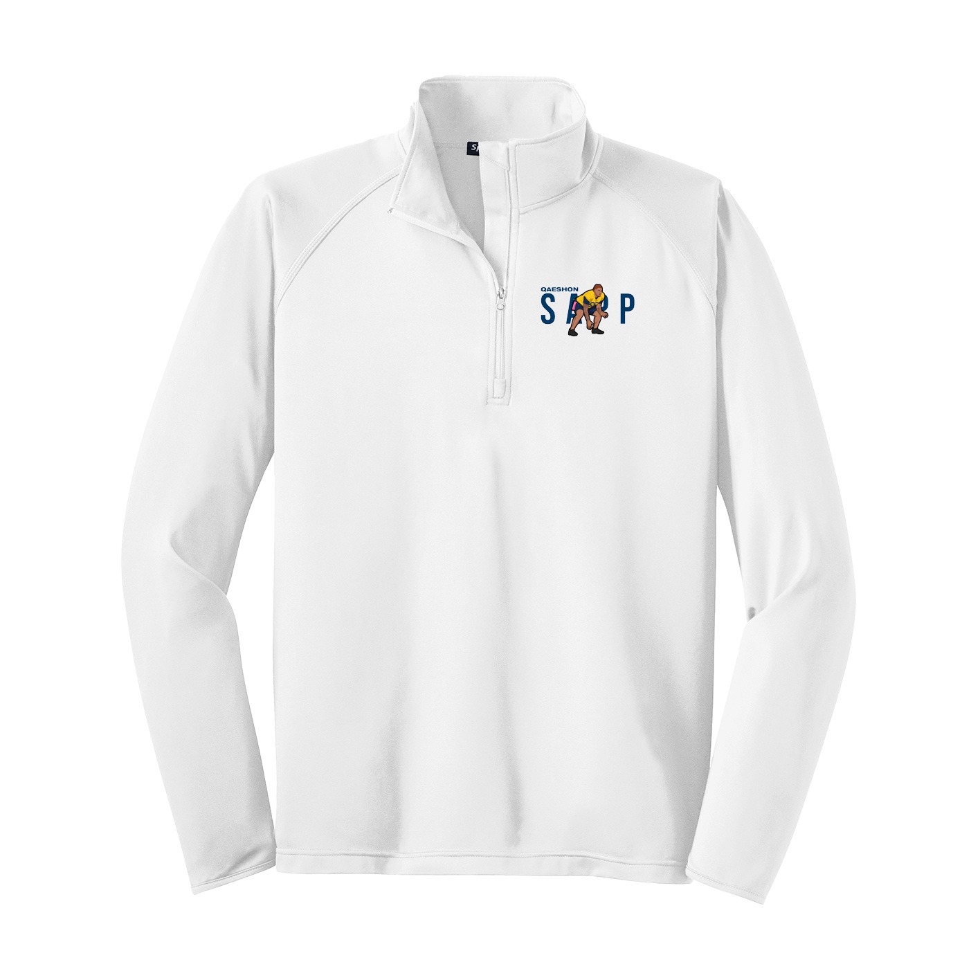 Q-Zip Pullover — Player Name in White