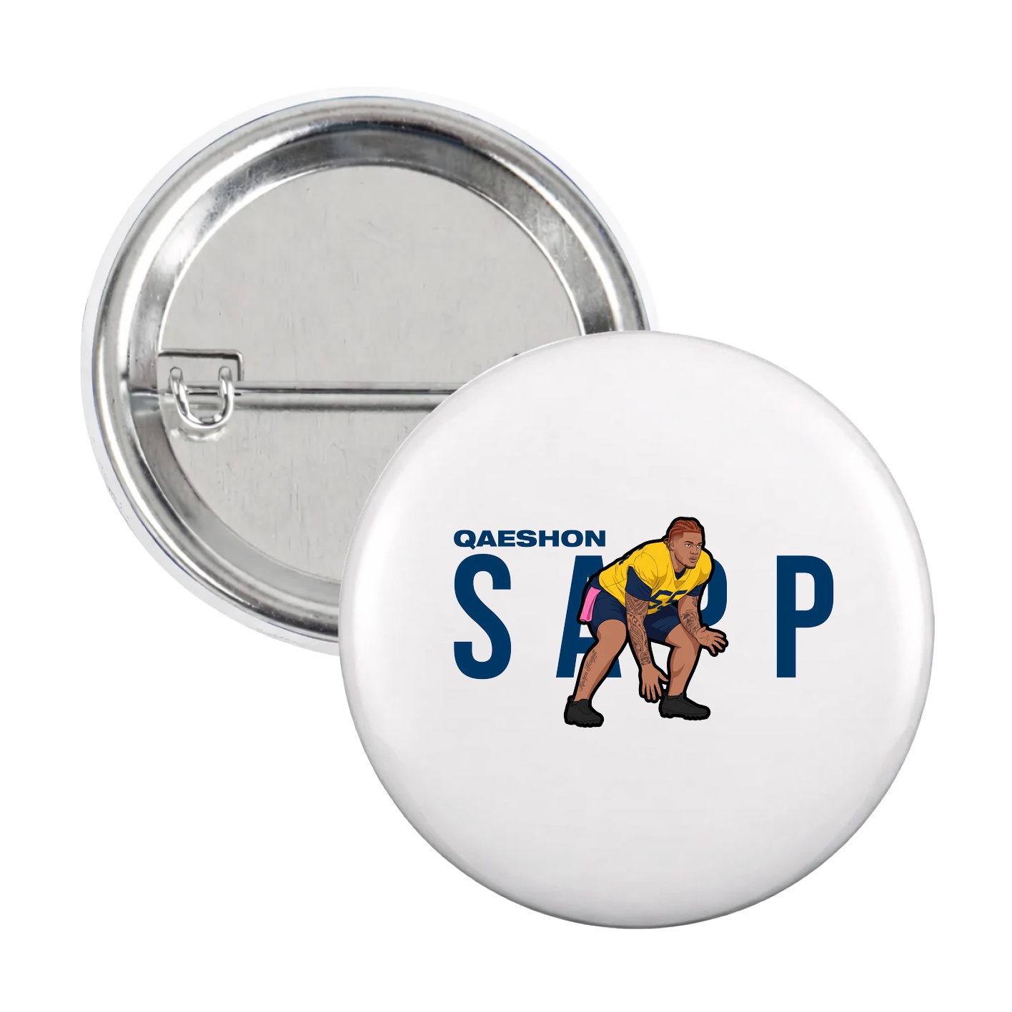 Game Day Button — Player Name in White