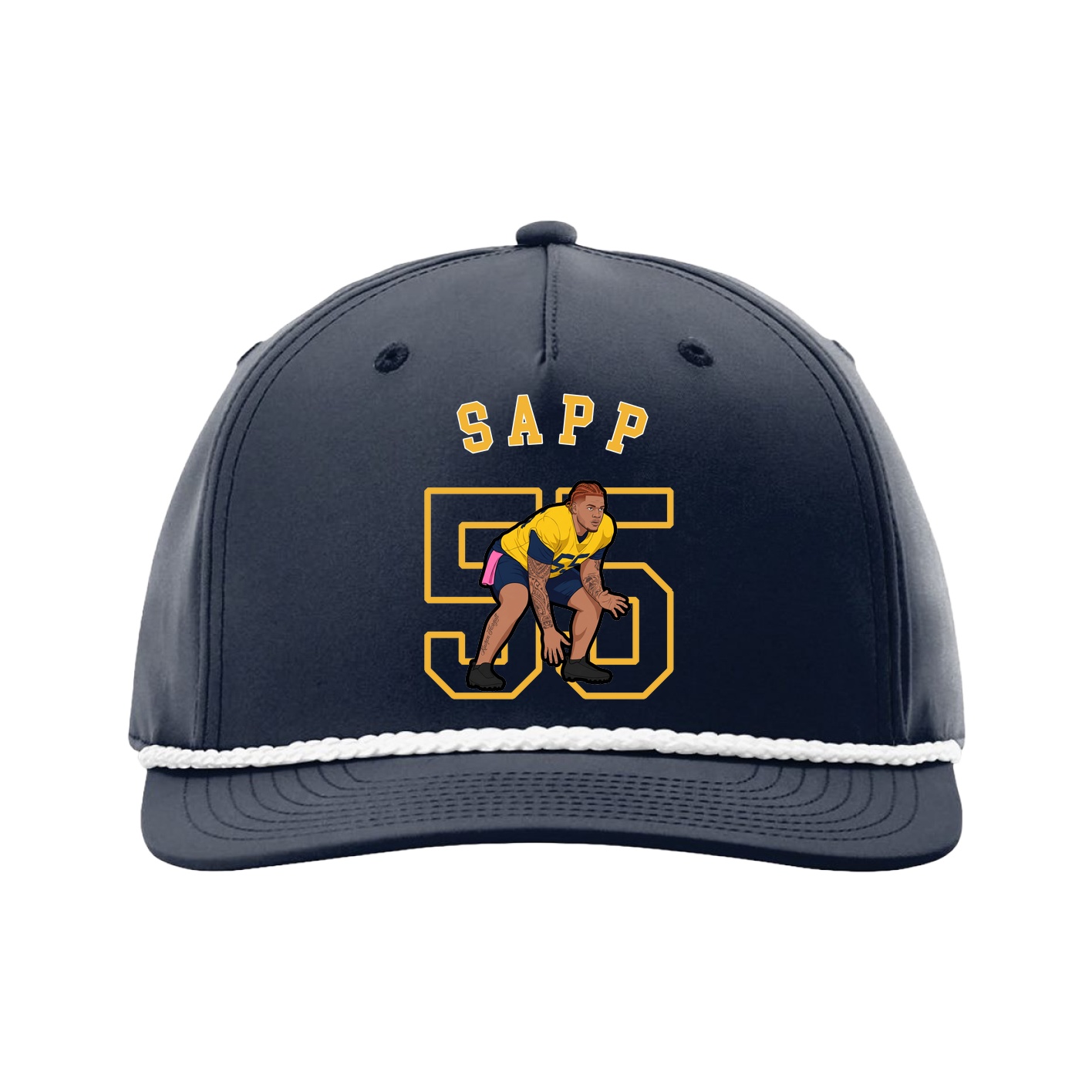 Five-Panel Classic Rope Cap — Shirsey Arch in Navy