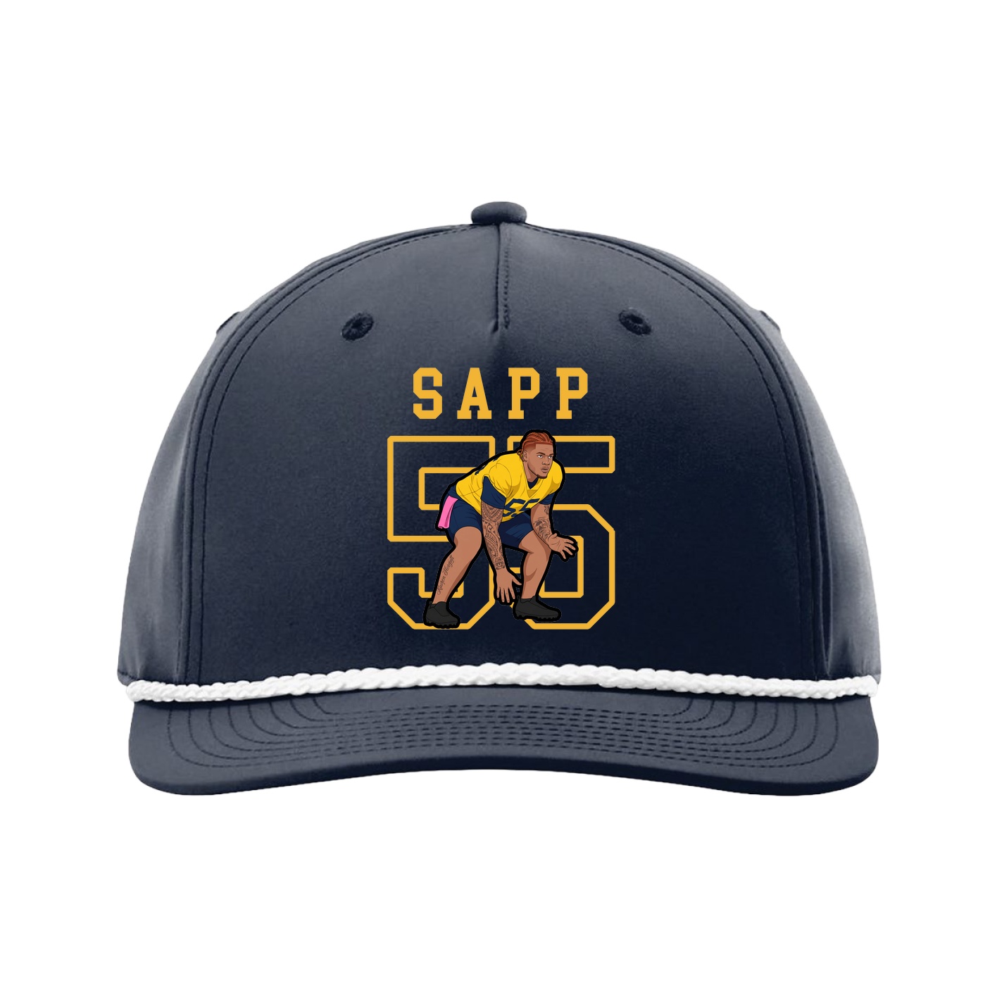Five-Panel Classic Rope Cap — Shirsey in Navy