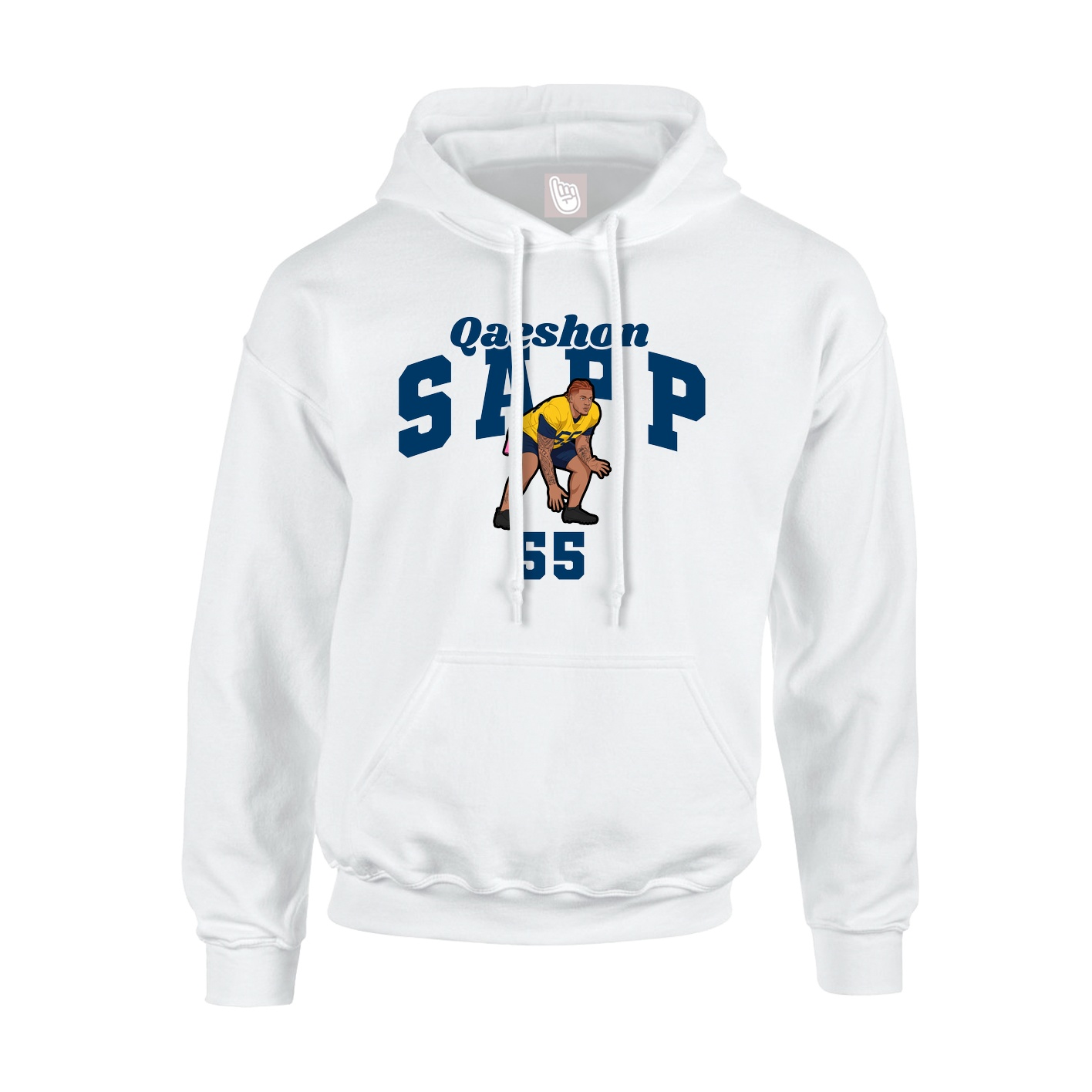 Youth Hoodie — Signature Arch in White