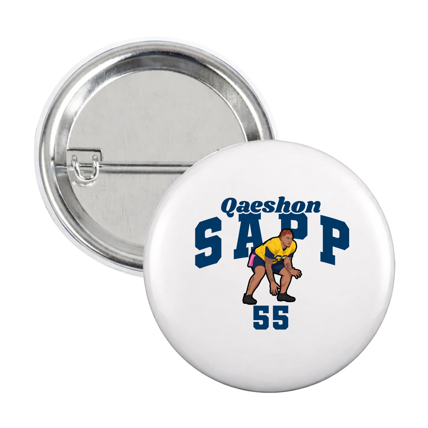 Game Day Button — Signature Arch in White