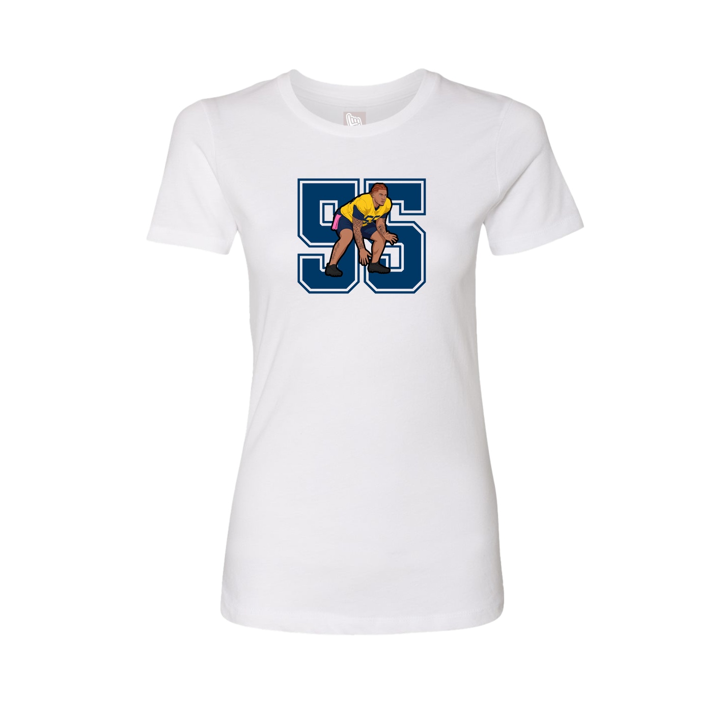 Womens Tee — Number in White