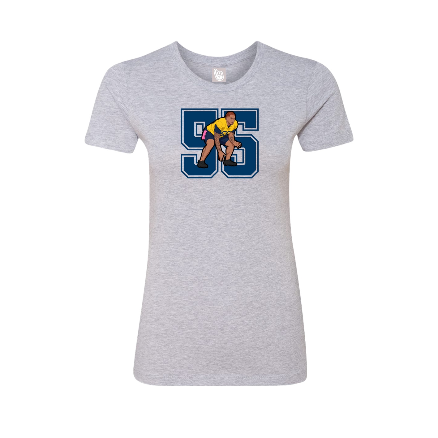 Womens Tee — Number in Grey