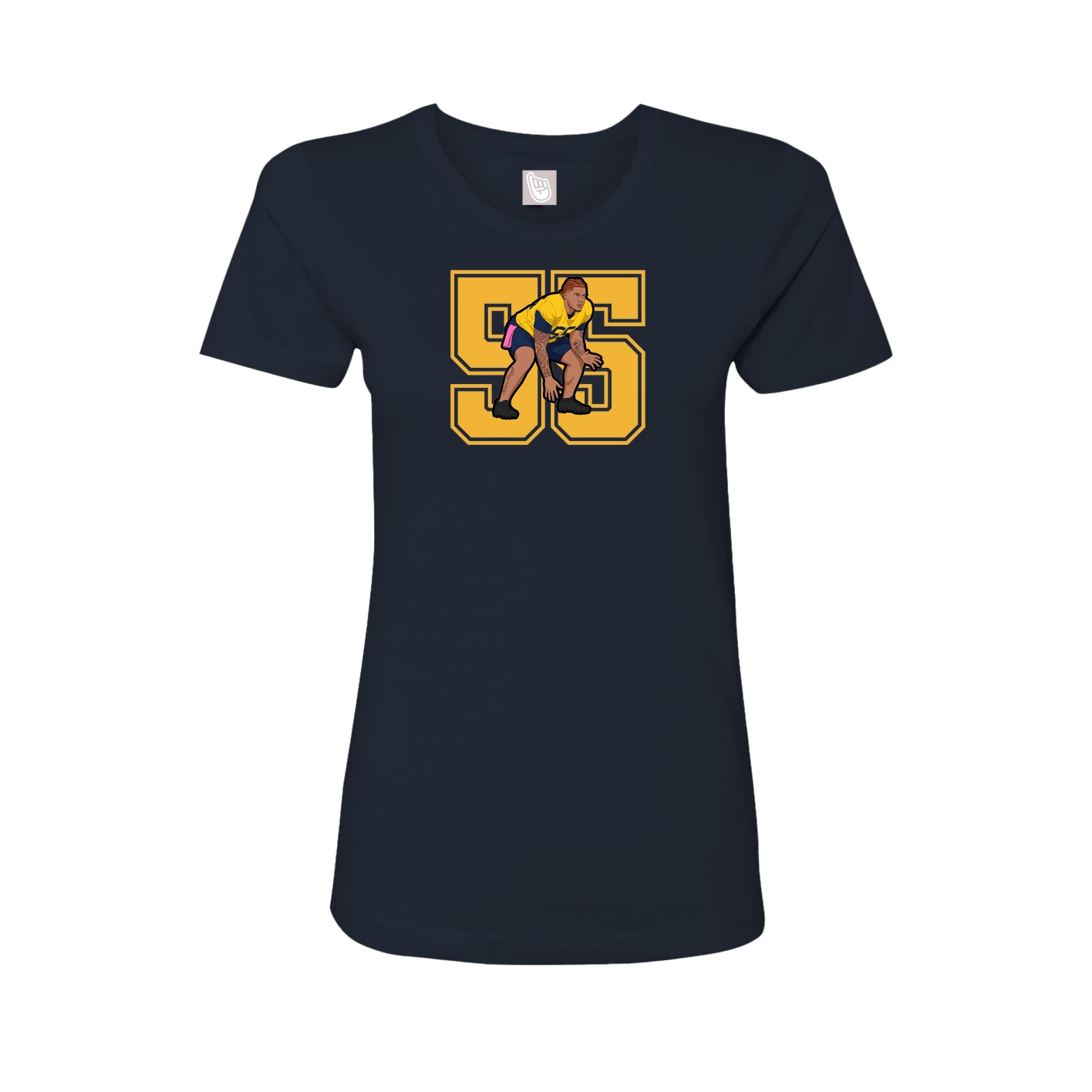 Womens Tee — Number in Navy