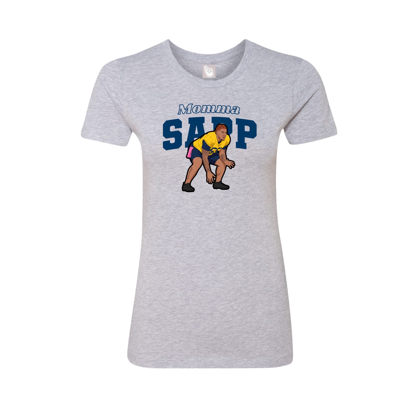 Womens Tee — Mothers Day Block in Grey