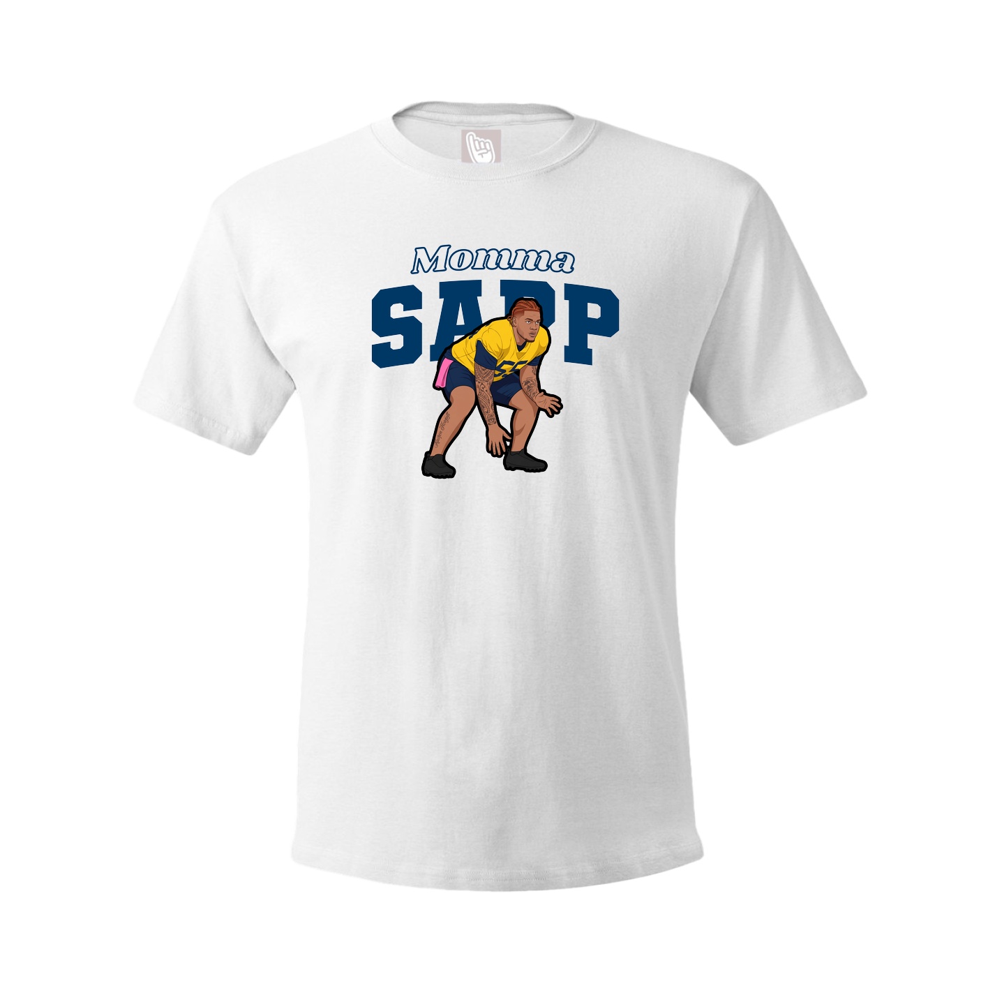 Youth Tee — Mothers Day Block in White