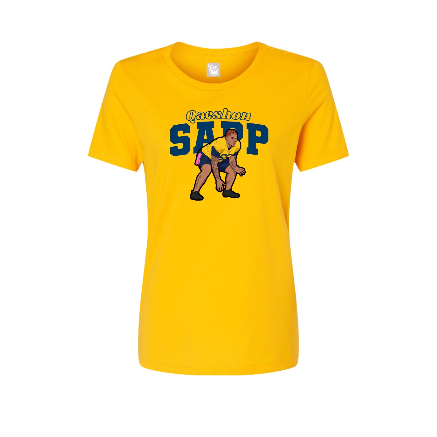 Womens Tee — Name Arch in Gold