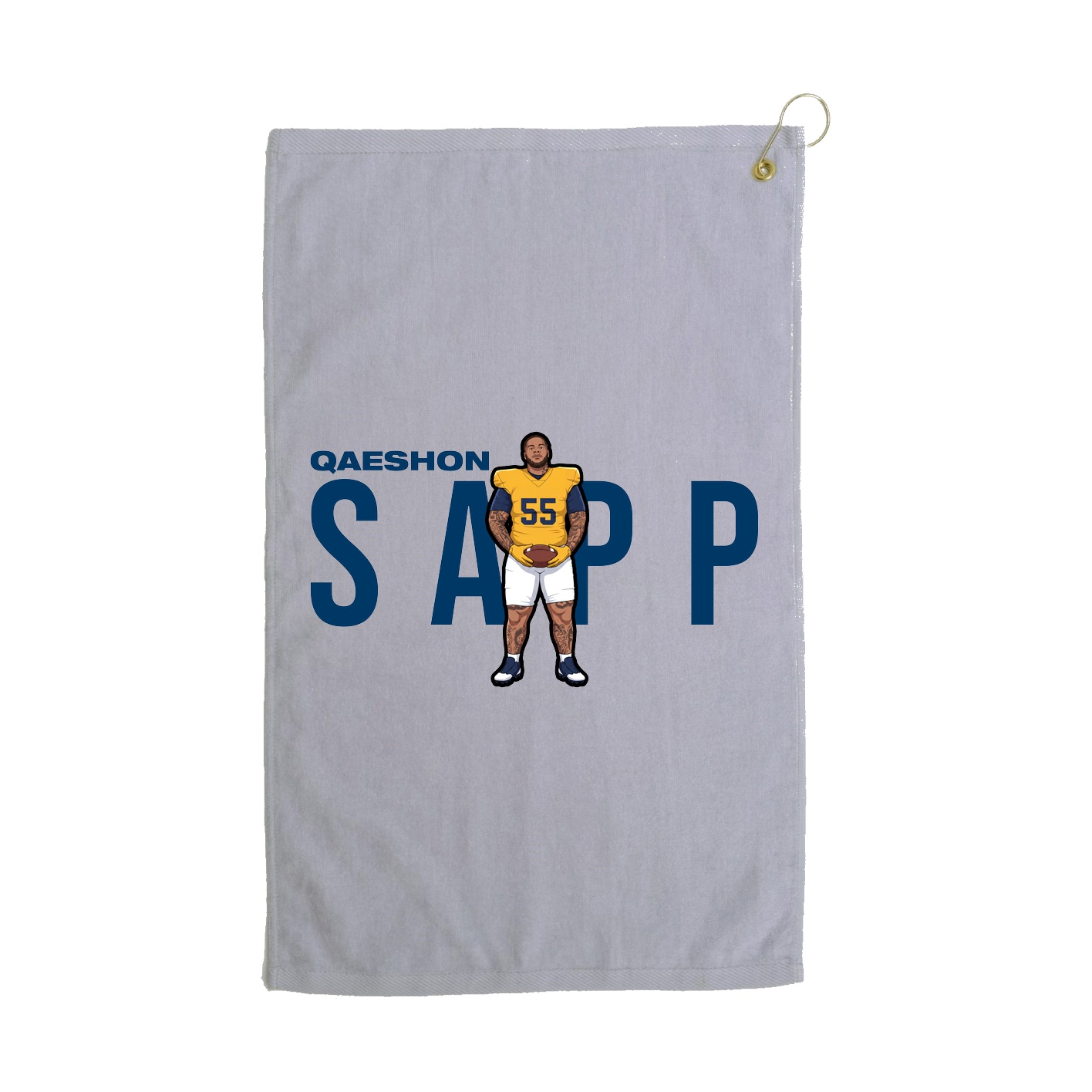 Golf Towel — Player Name in Grey