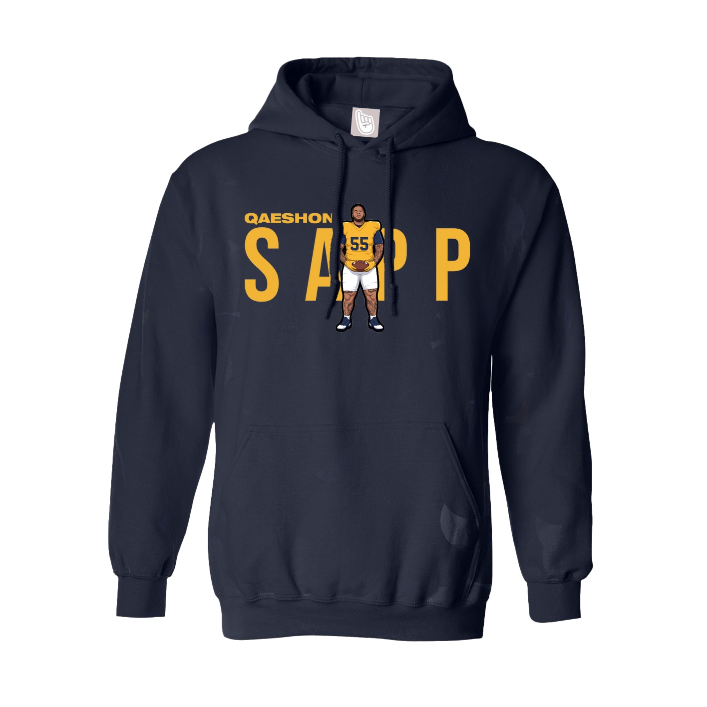 Hoodie — Player Name in Navy