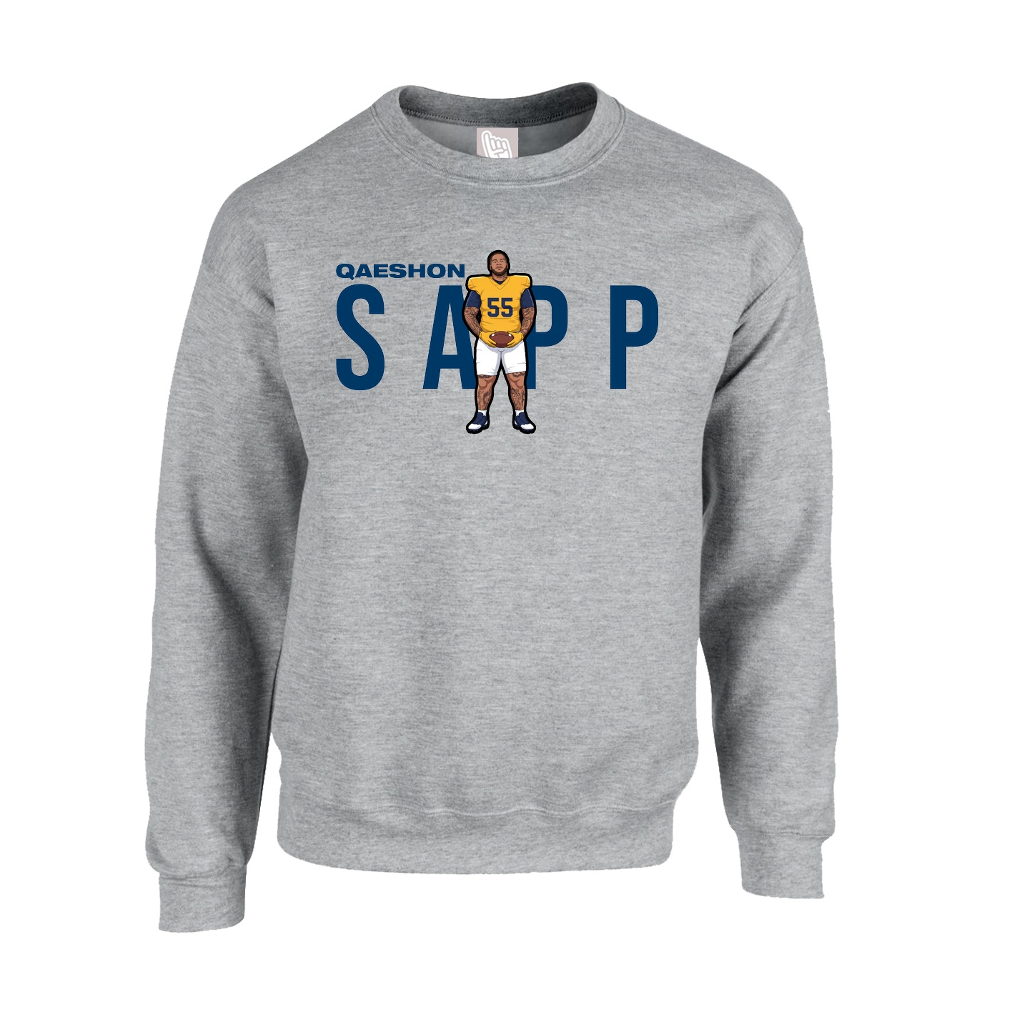 Fleece Crew — Player Name in Grey