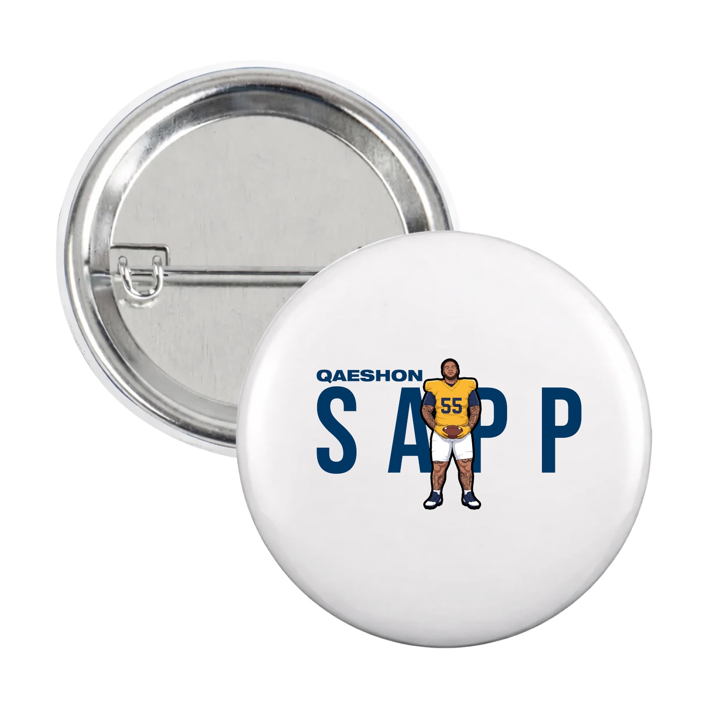 Game Day Button — Player Name in White