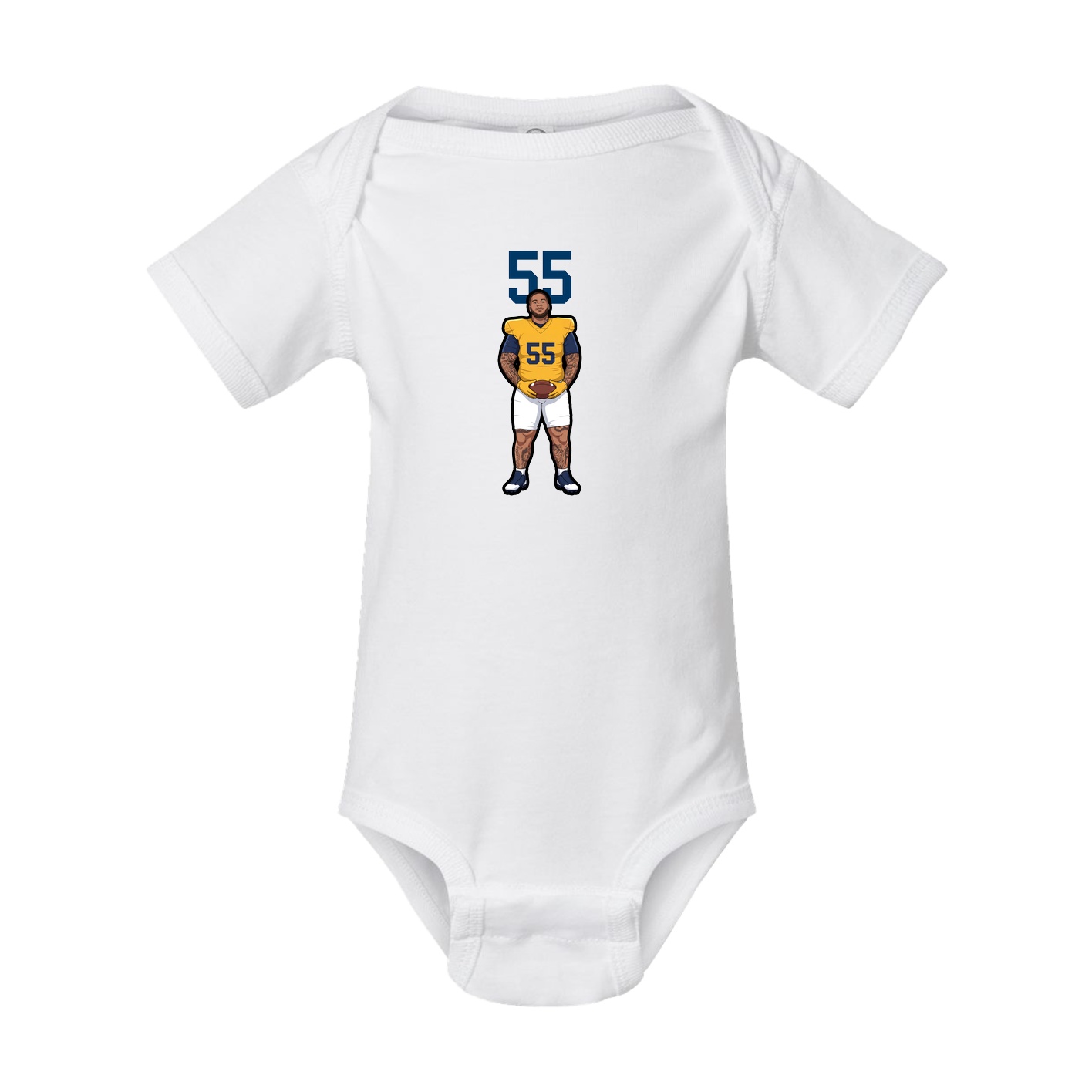 Baby Onesie — Number Top in White