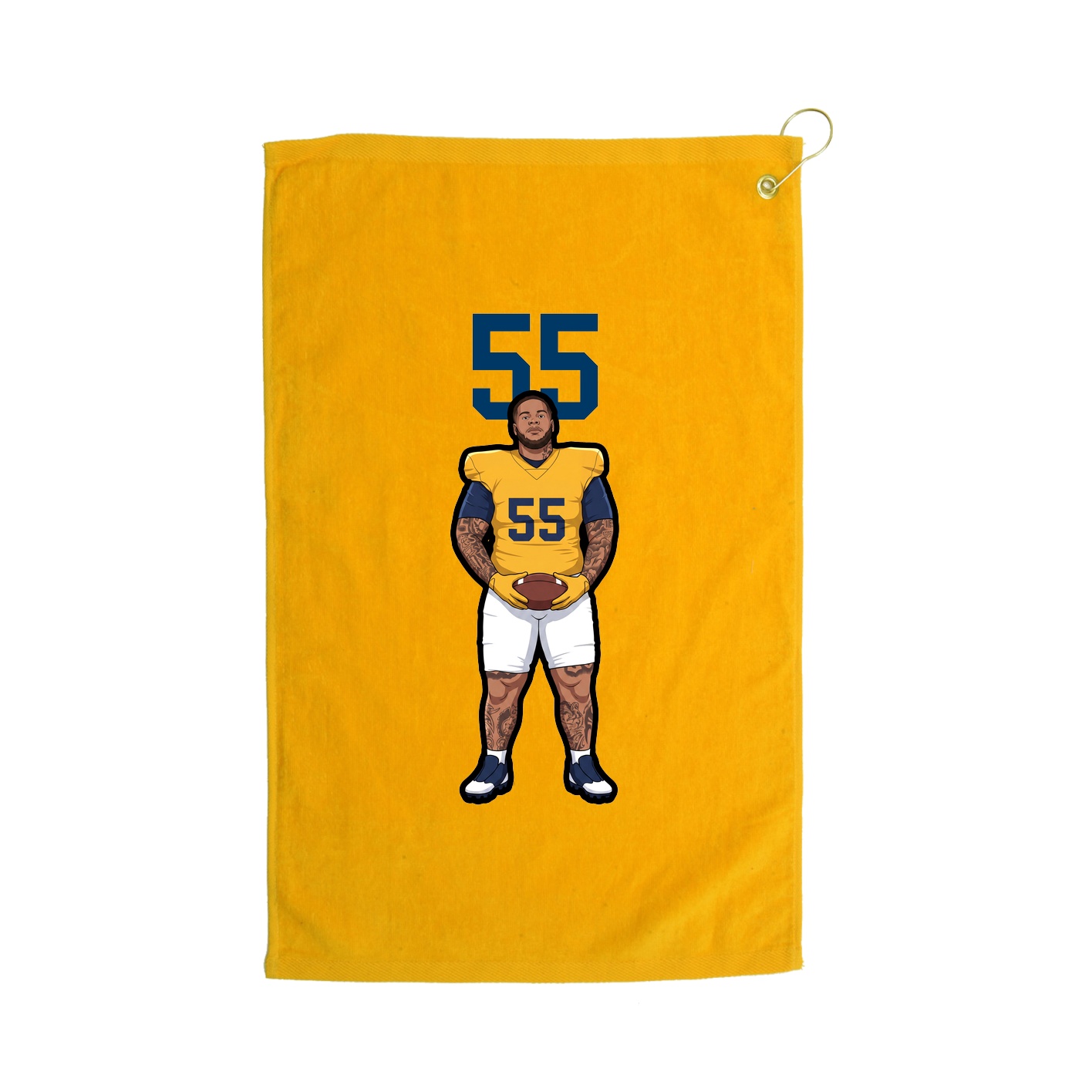 Golf Towel — Number Top in Gold