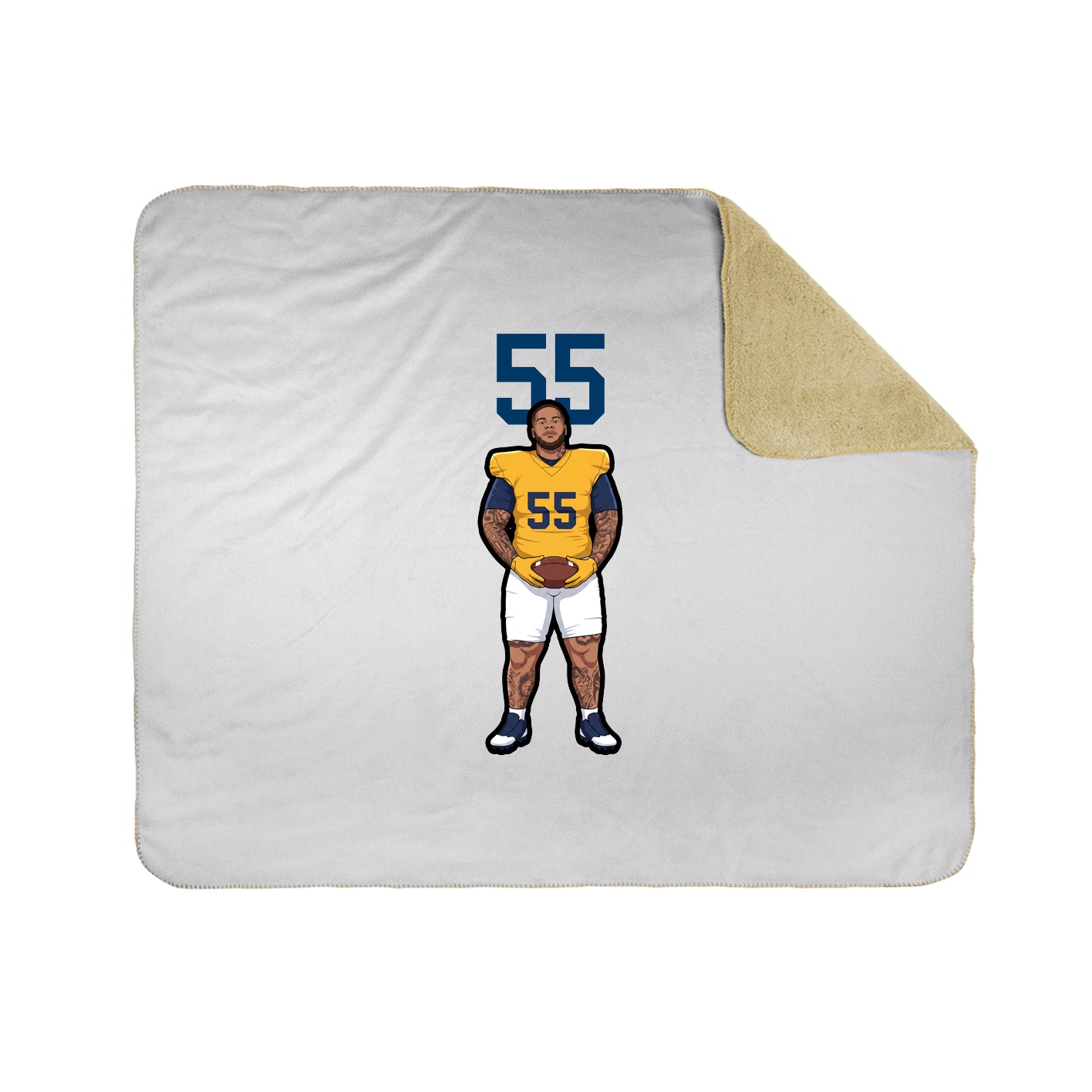 Throw Blanket — Number Top in White