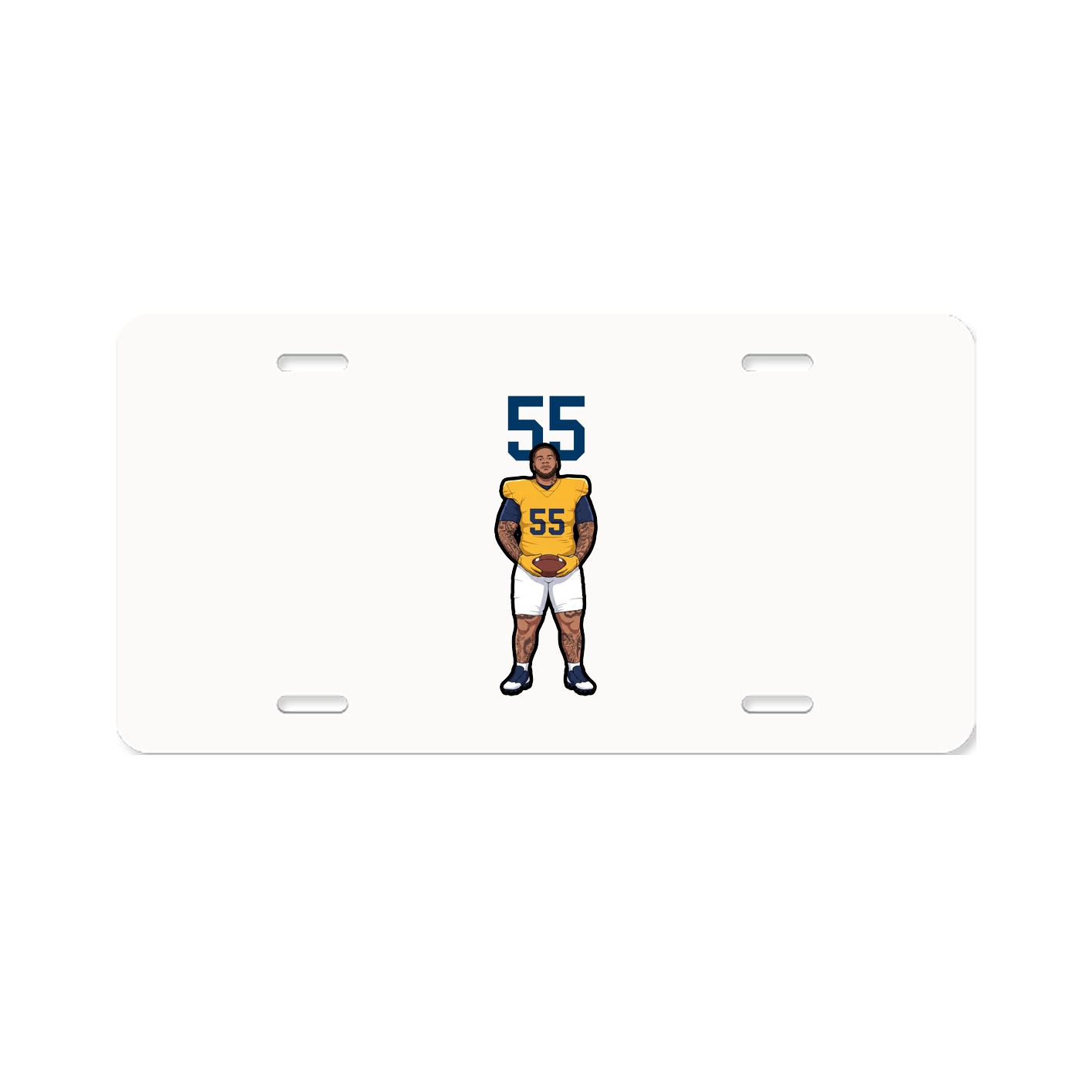 License Plate — Number Top in Classic
