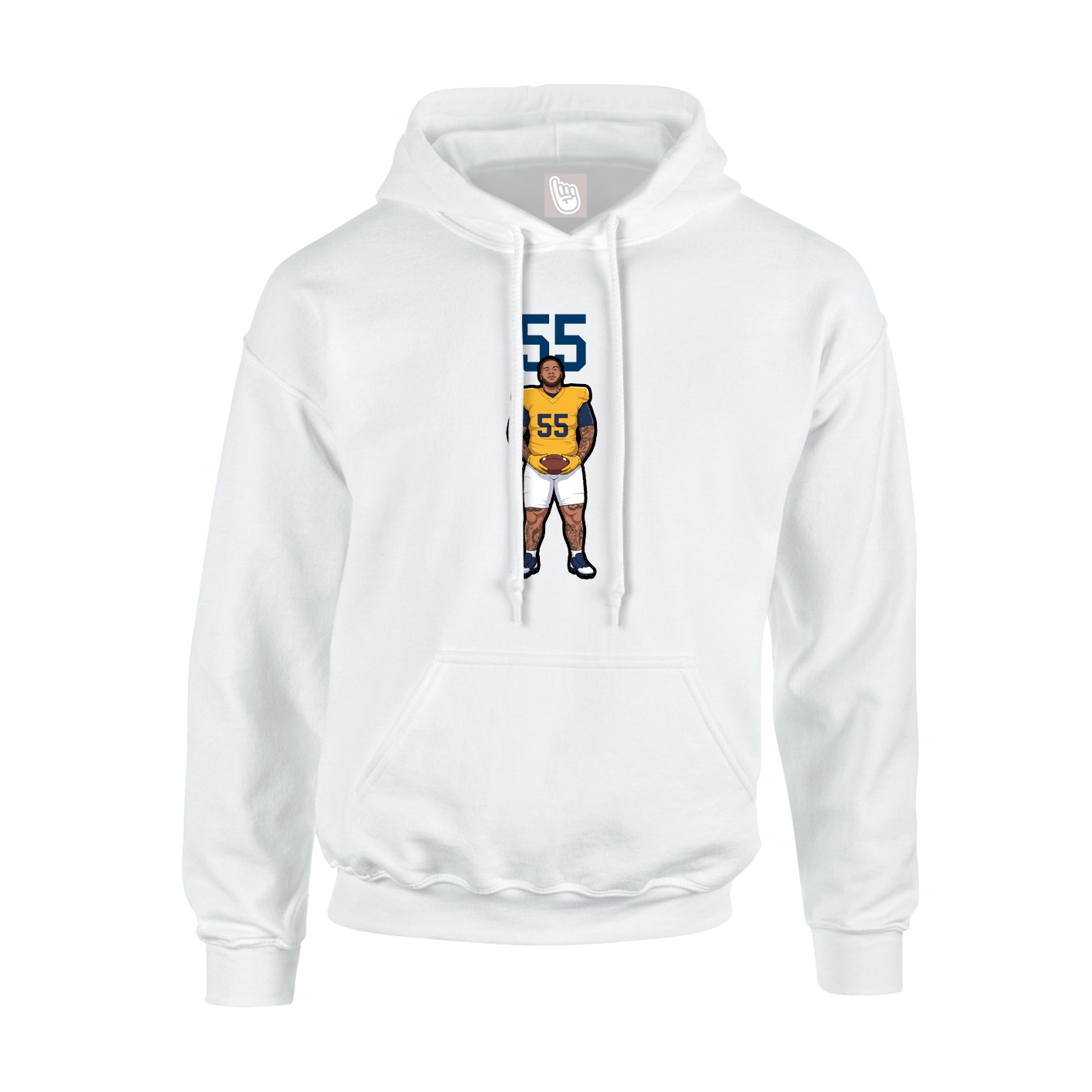 Hoodie — Number Top in White