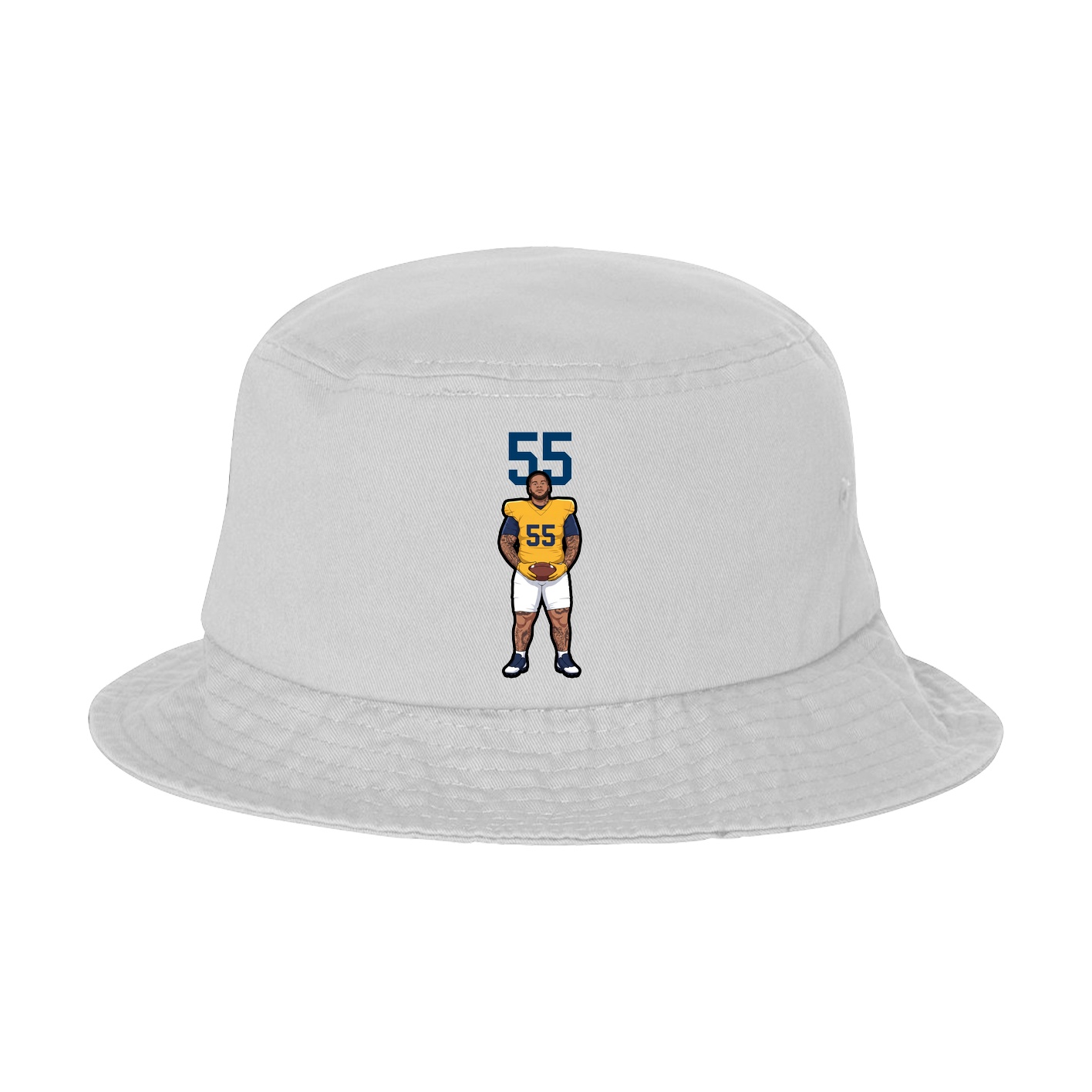 Bucket Cap — Number Top in White