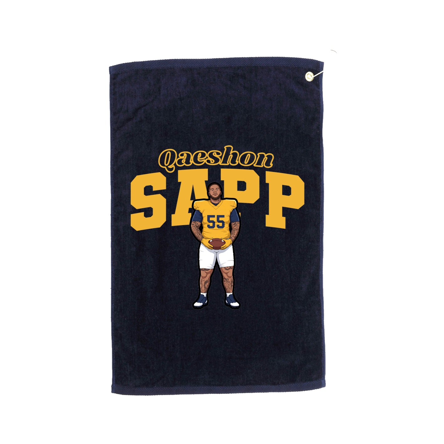 Golf Towel — Name Arch in Navy