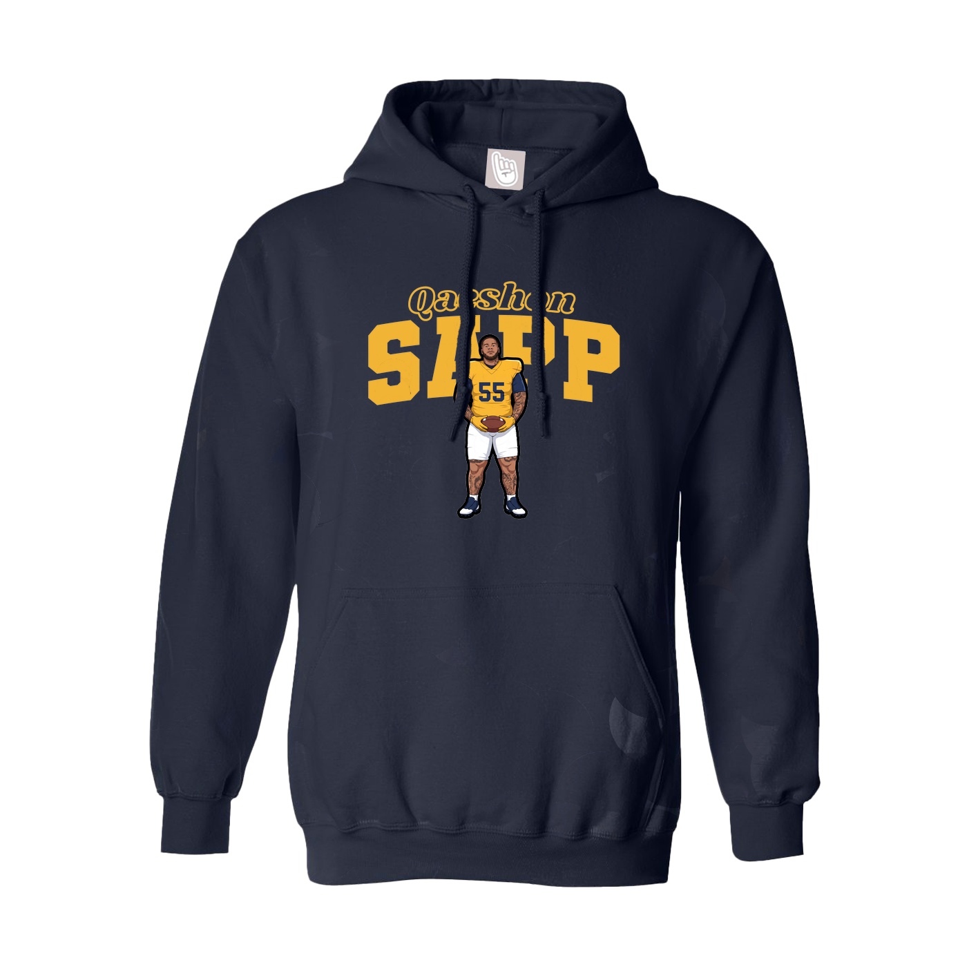 Youth Hoodie — Name Arch in Navy