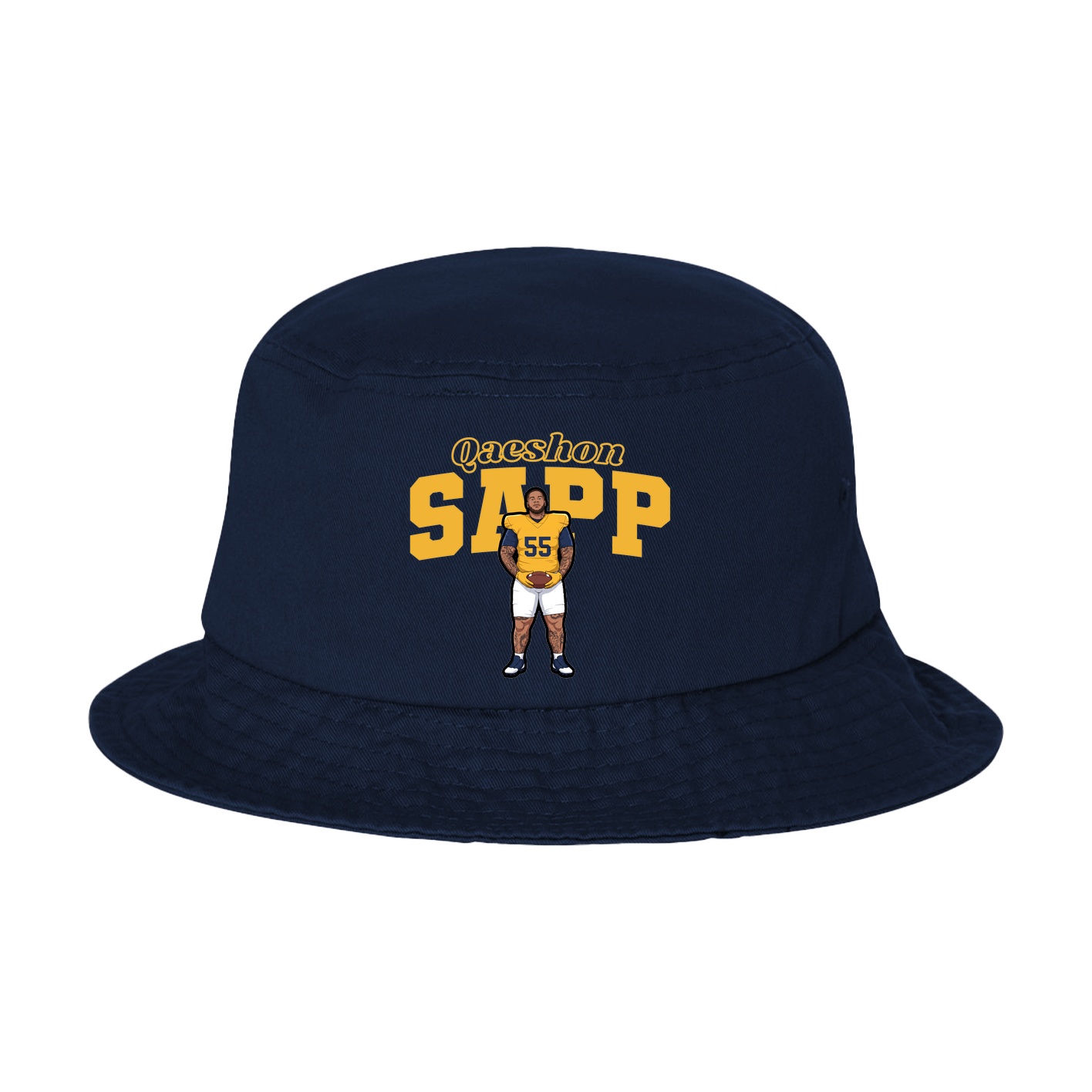 Bucket Cap — Name Arch in Navy