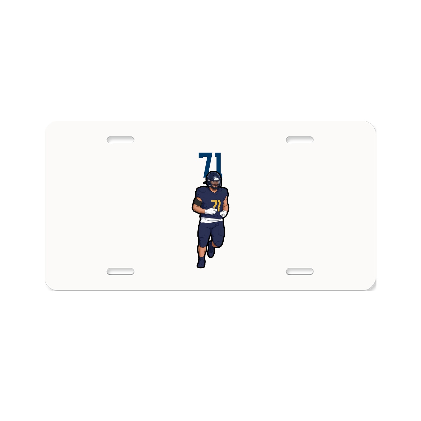 License Plate — Number Top in Classic