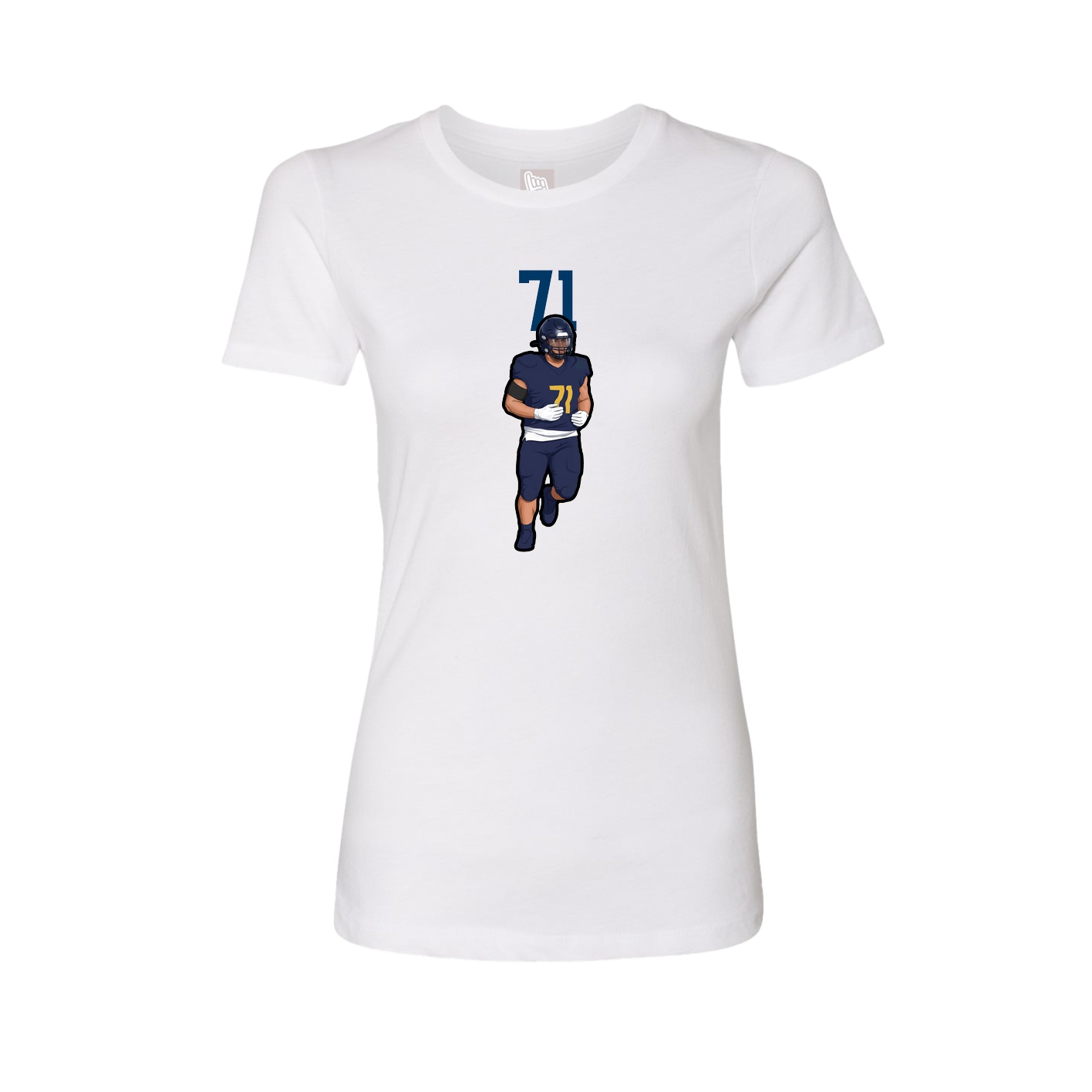 Fitted Women's Tee — Number Top in White