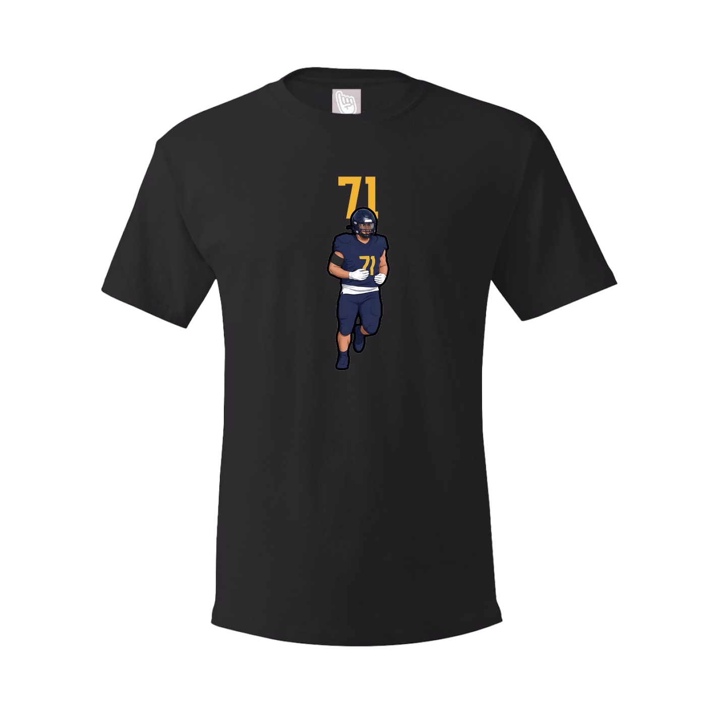 Youth Tee — Number Top in Black