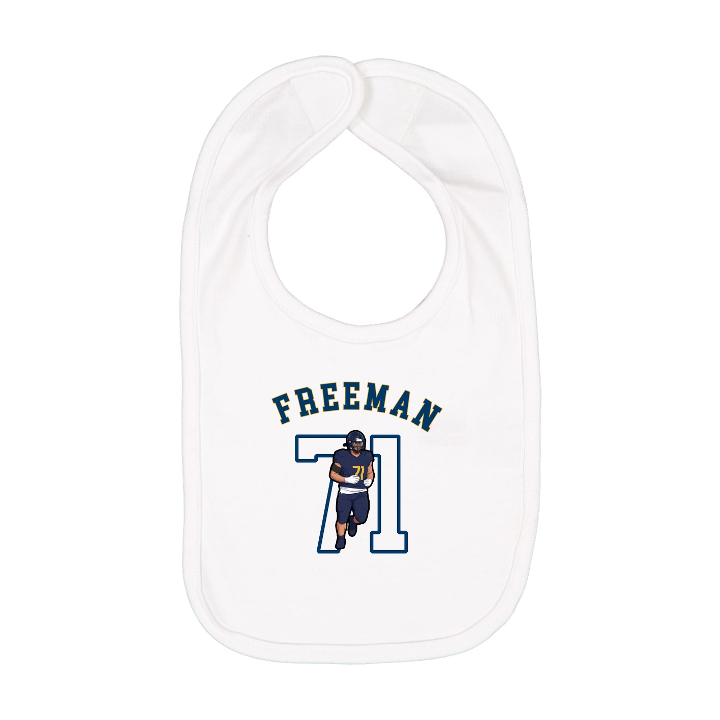 Infant Bib — Shirsey Arch in White