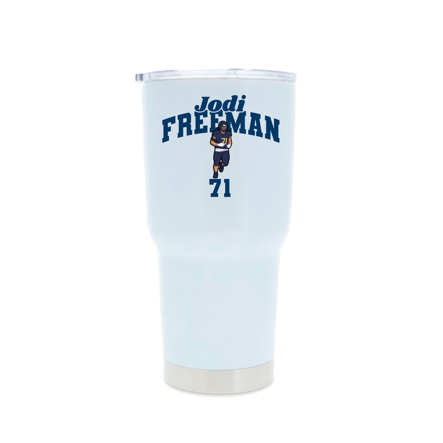 30oz Stainless Steel Tumbler — Signature Arch in White