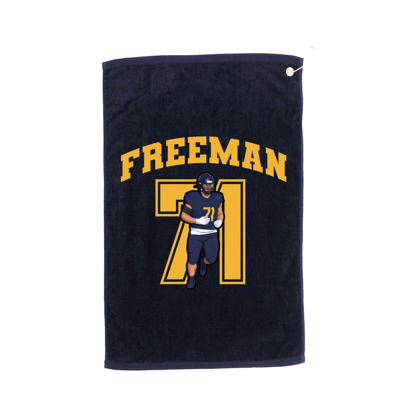 Golf Towel — Number in Navy