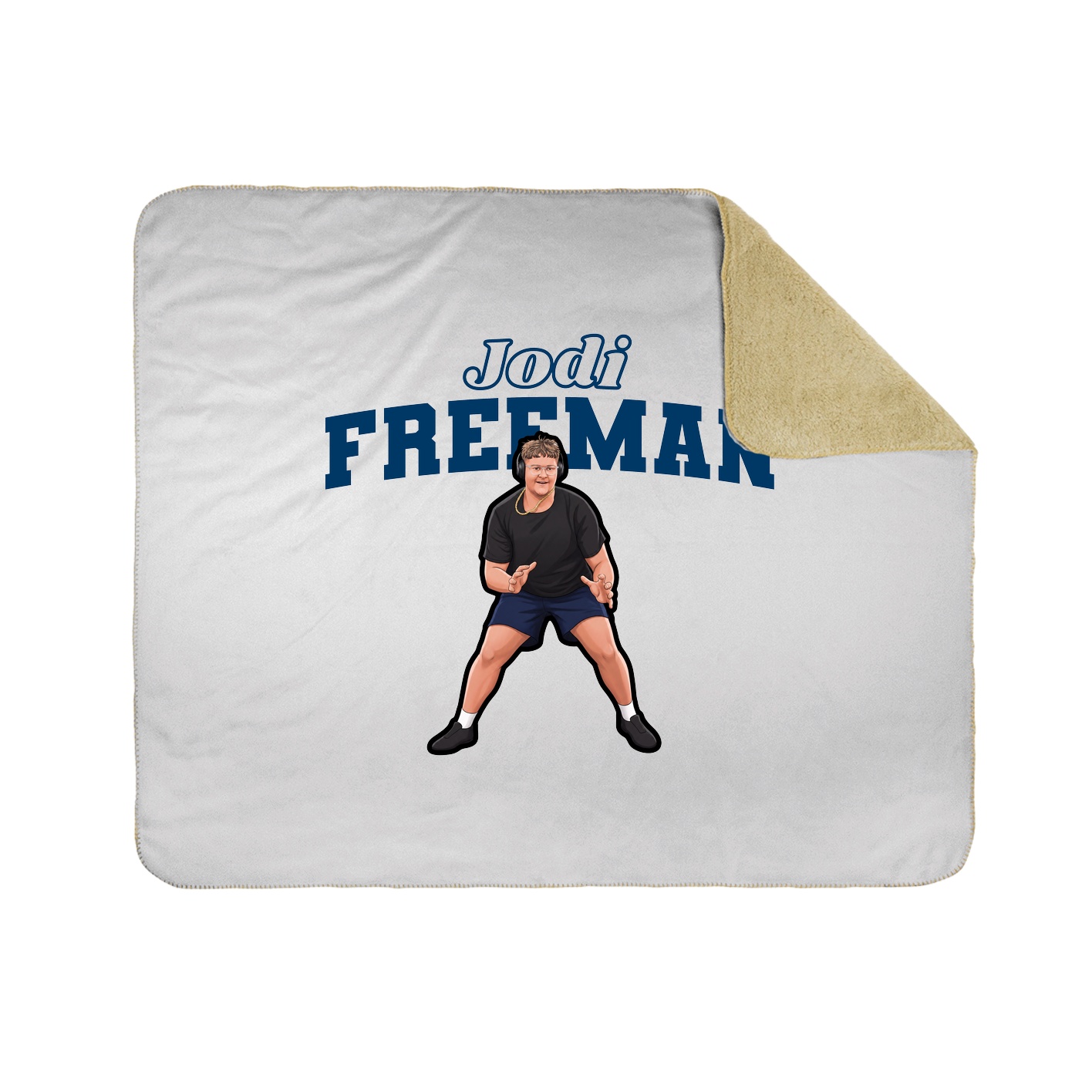 Throw Blanket — Name Arch in White