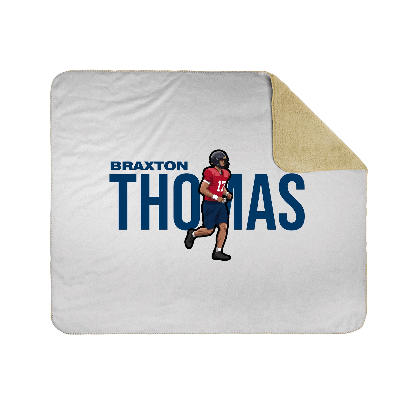 Throw Blanket — Player Name in White