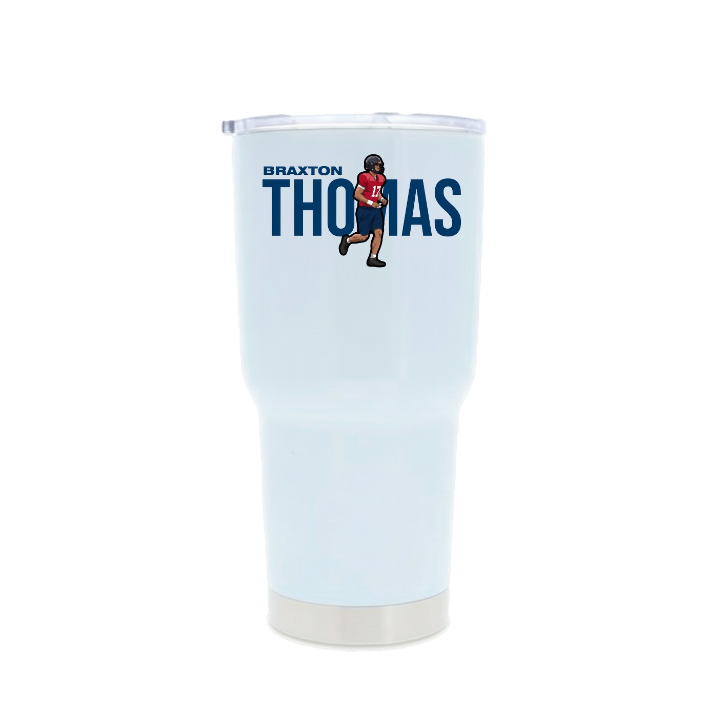 30oz Stainless Steel Tumbler — Player Name in White