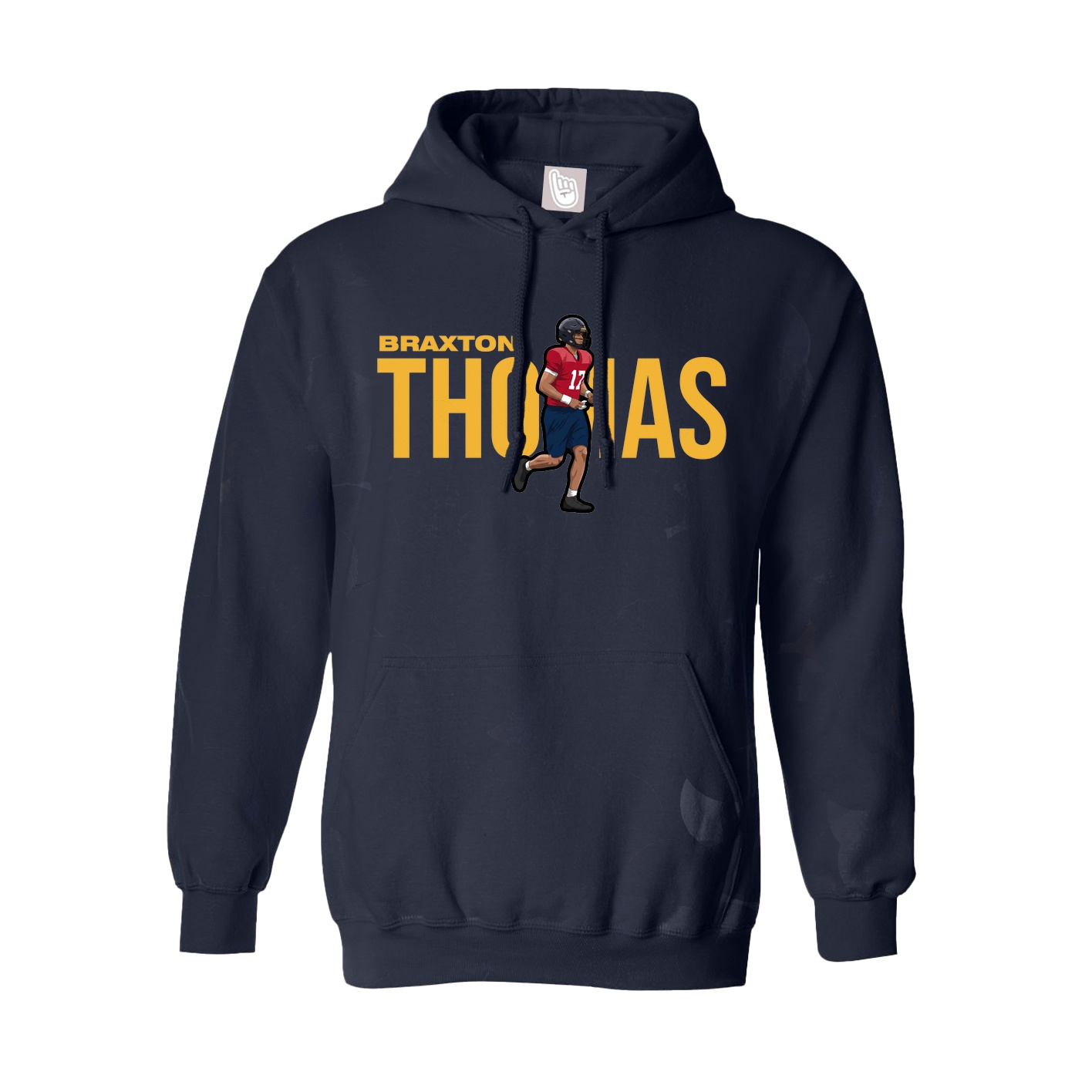 Hoodie — Player Name in Navy