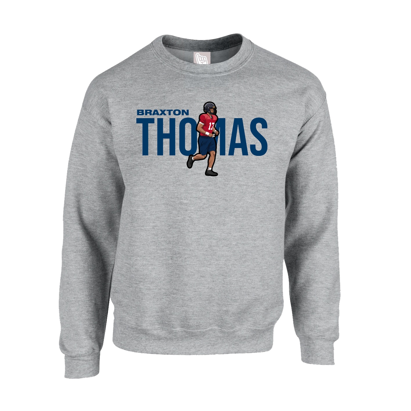 Fleece Crew — Player Name in Grey